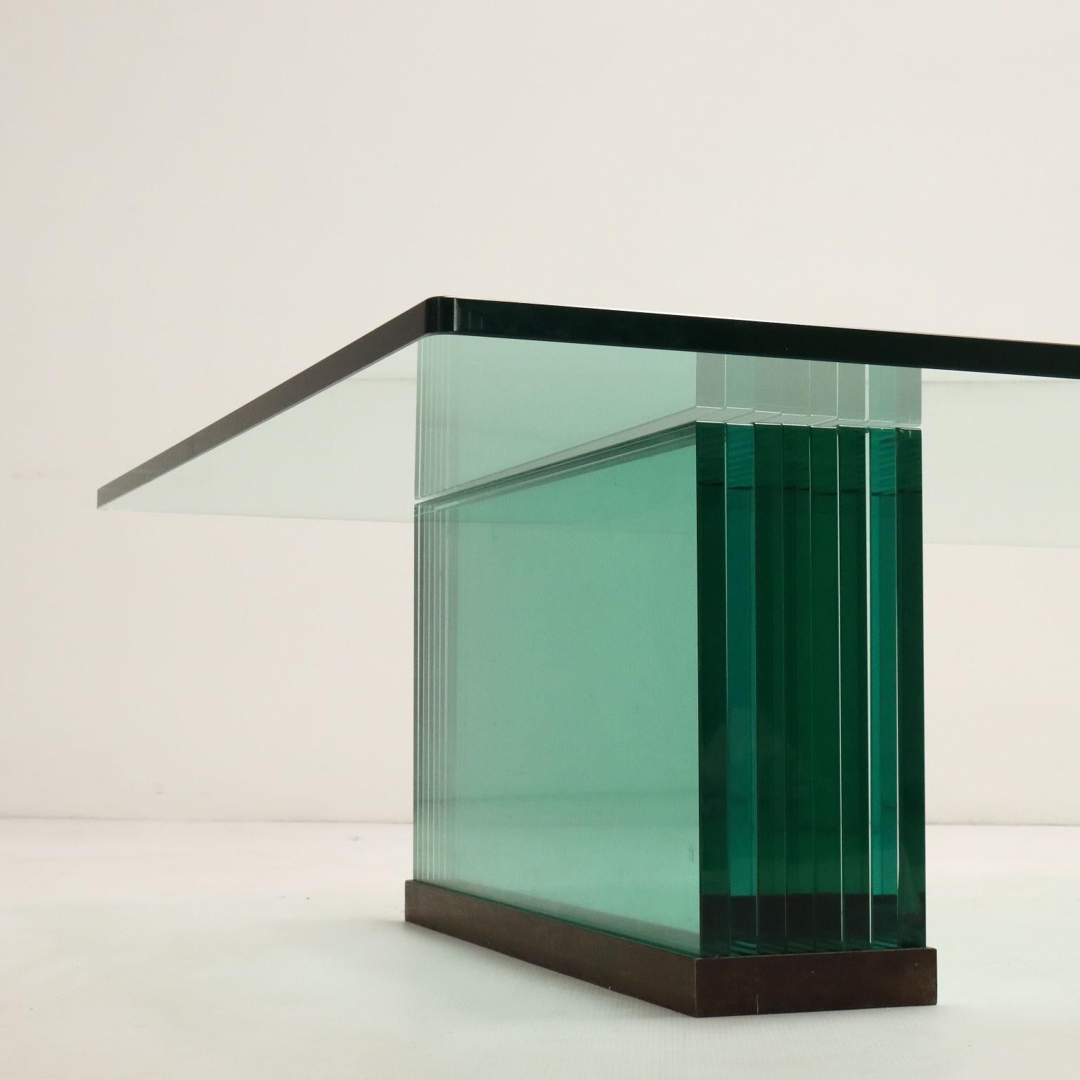 Table basse en verre, années 70-80 en vente 1