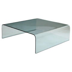 70er Jahre Glas Couchtisch