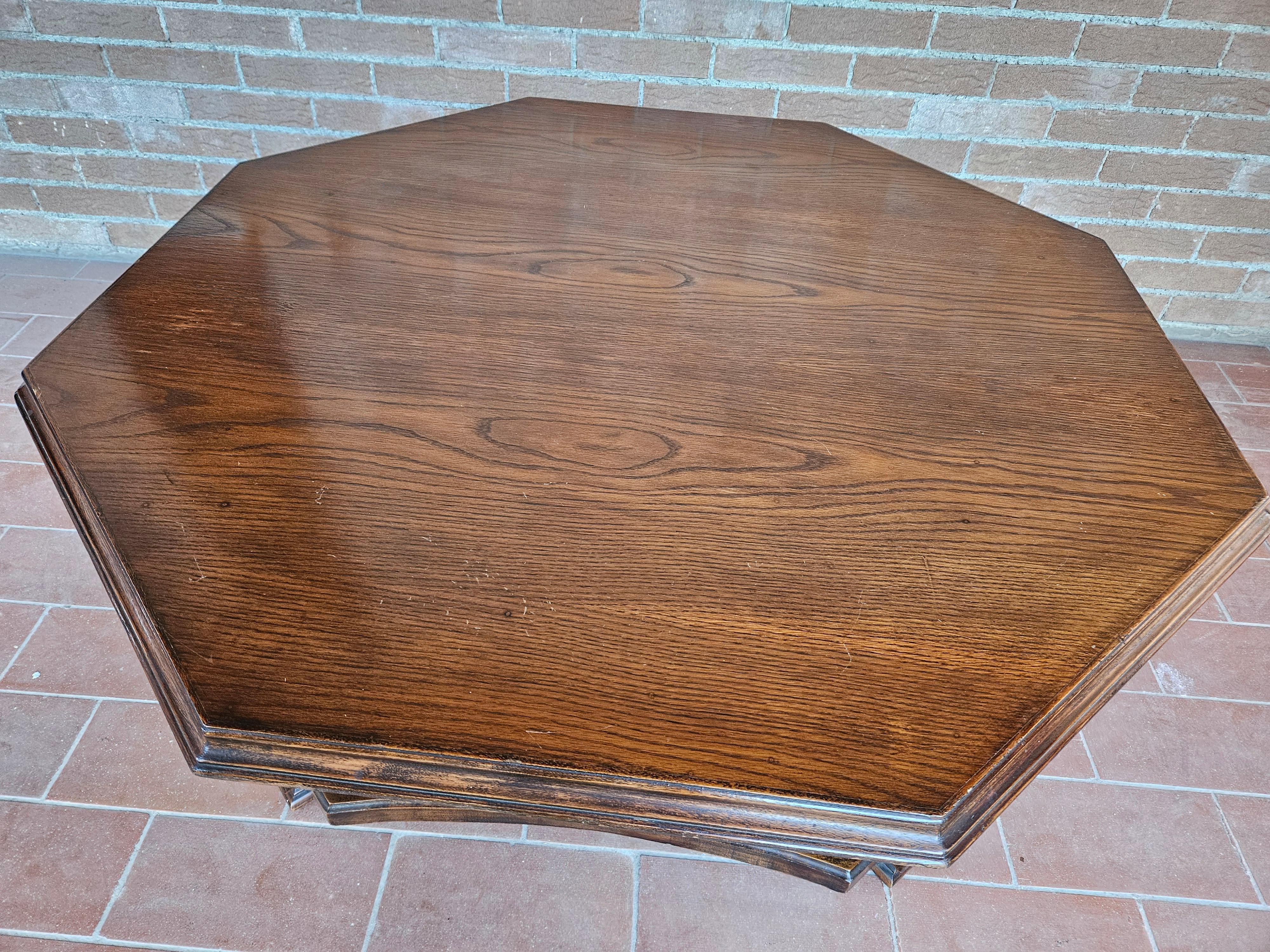 Italian 20th century octagonal coffee table For Sale