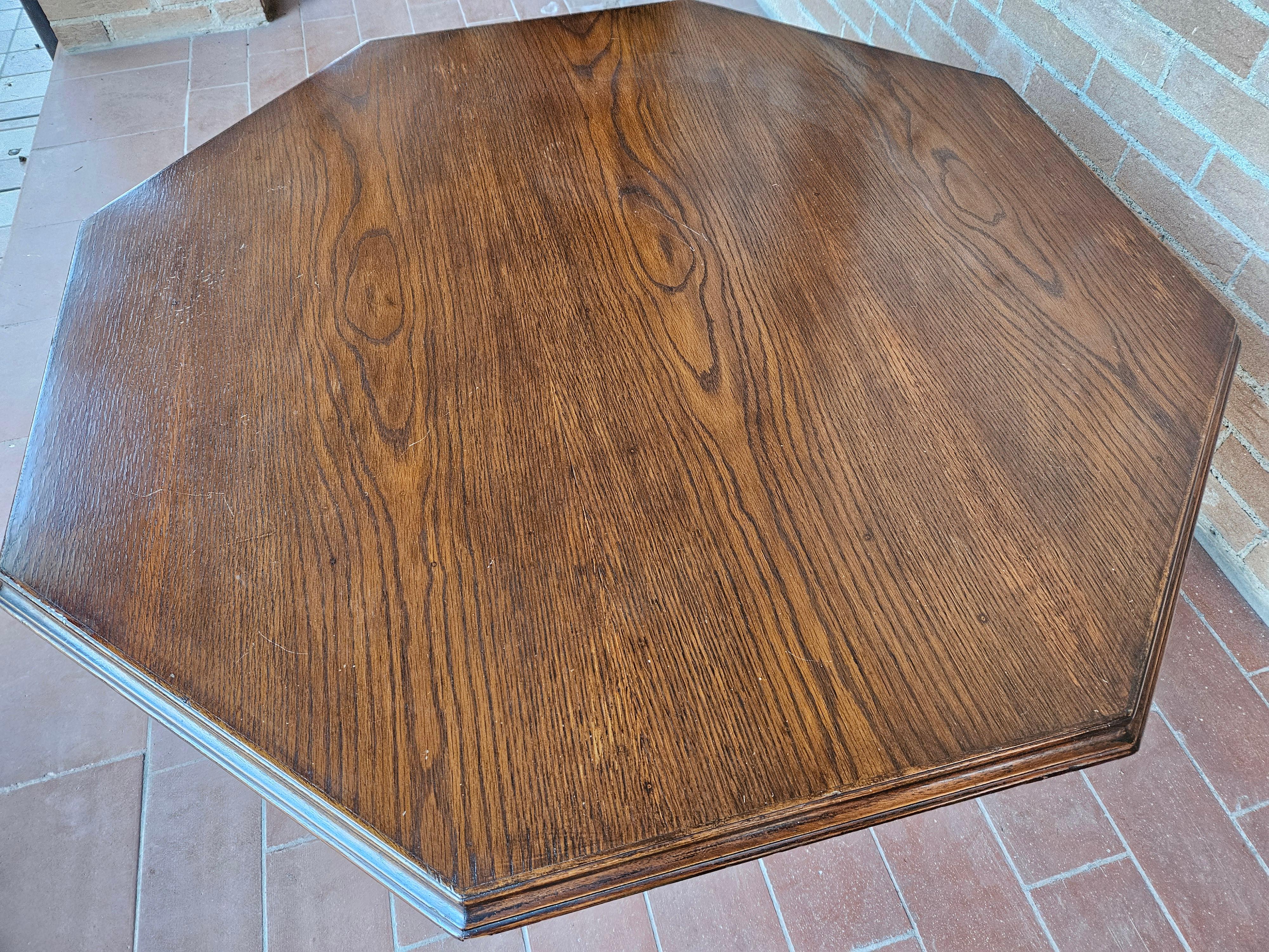 Nutwood 20th century octagonal coffee table For Sale