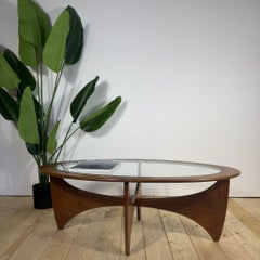 Astro coffee table by Victor Wilkins for G Plan, made of teak and glass, 1960s