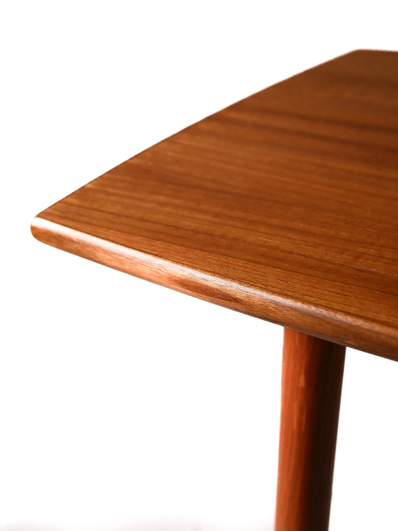 Teak Scandinavian teak coffee table from the 1950s For Sale