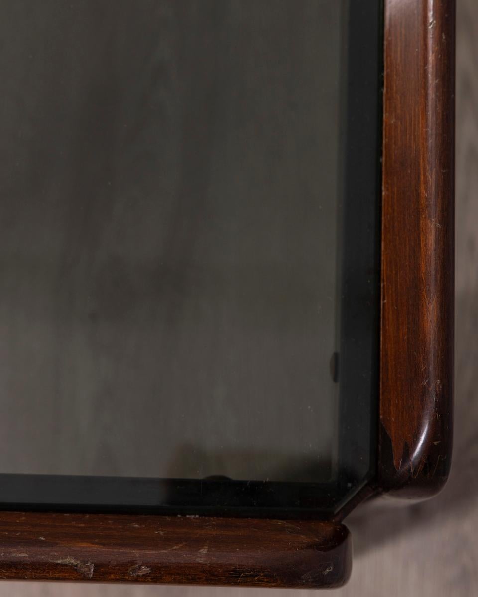 Tavolino da caffè vintage anni '70 in legno e vetro design Afra e Tobia Scarpa Vidrio en venta