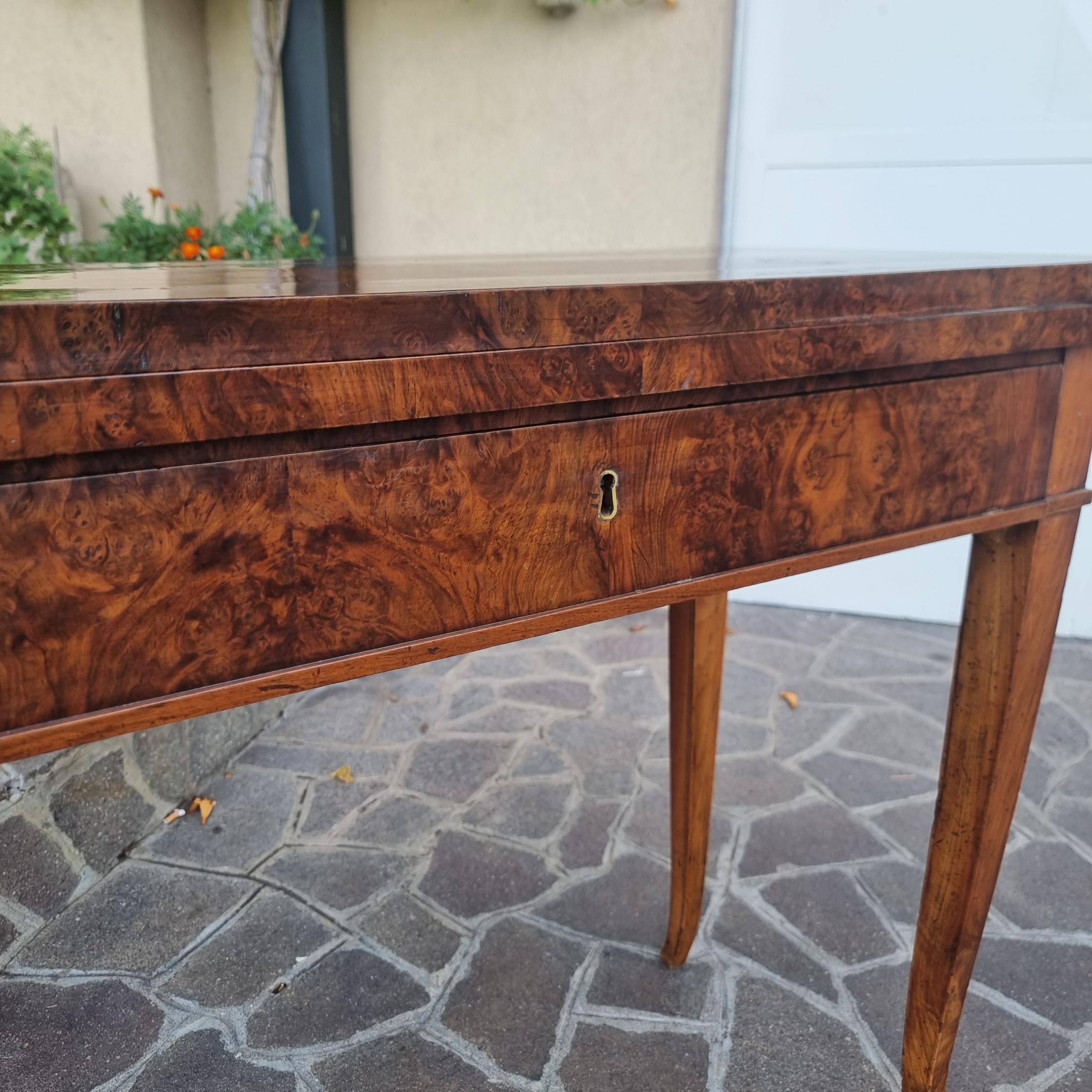 Direttorio 1800 Walnut Root Game Table For Sale 2
