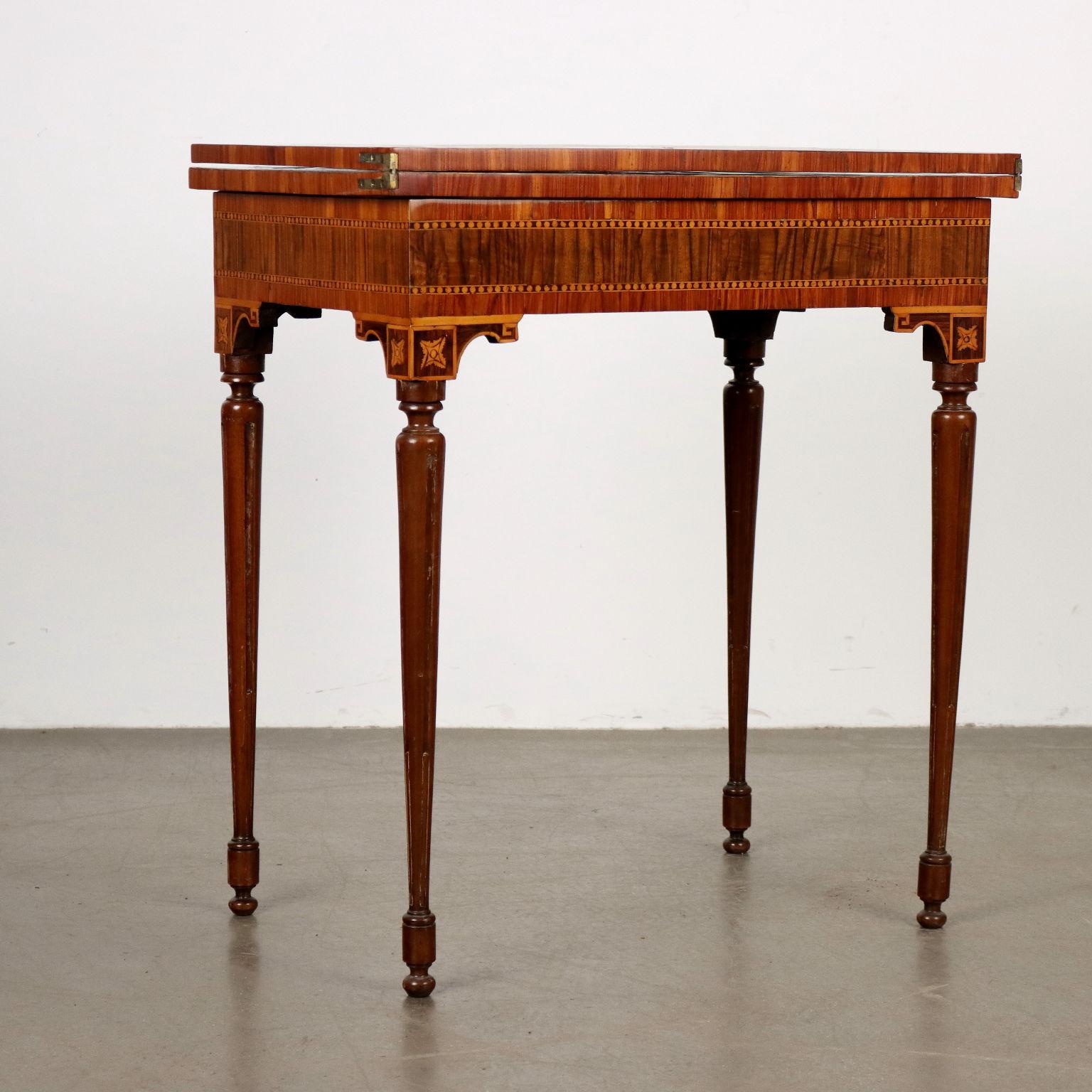 Neoclassical Game Table Italy Ultimo Quarto XVIII For Sale 5