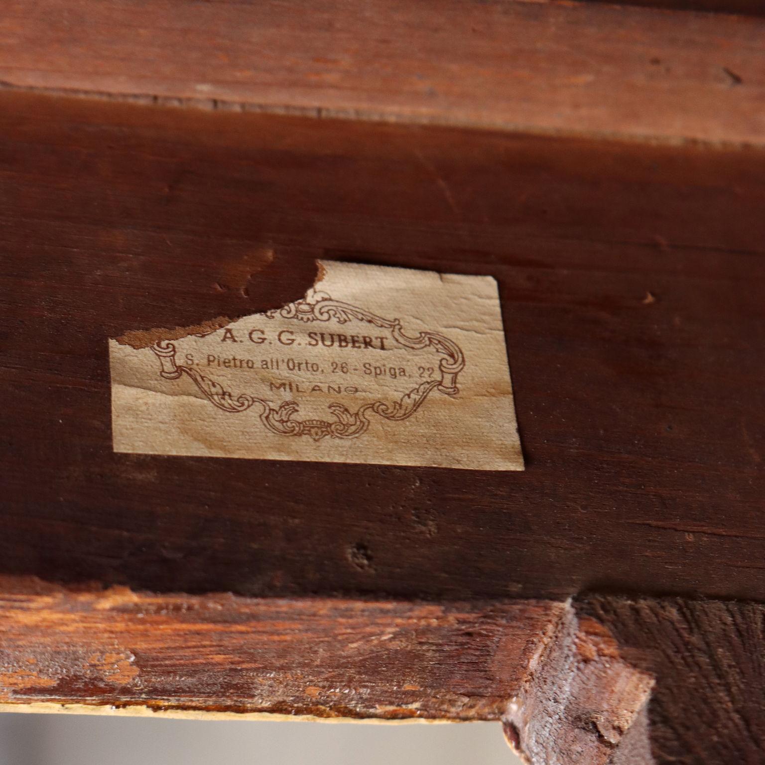 Neoclassical Game Table Italy Ultimo Quarto XVIII For Sale 8