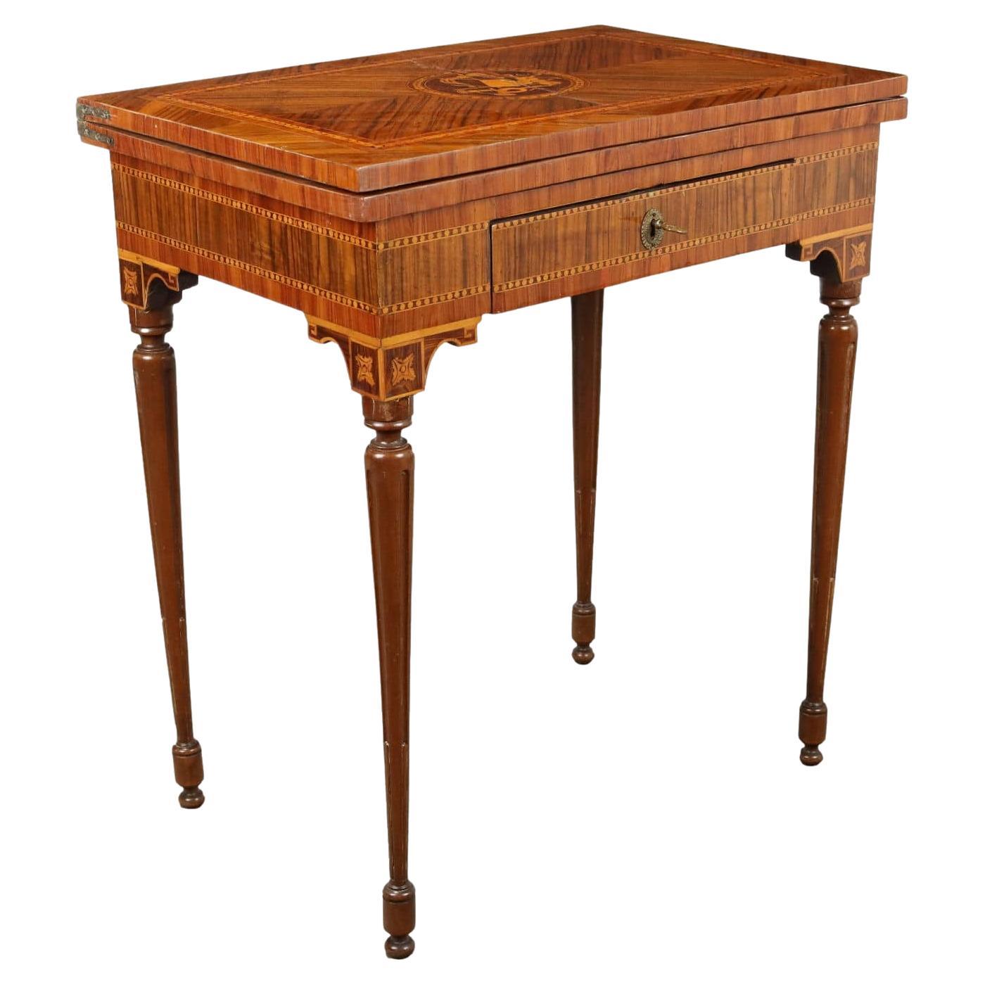 Tavolino da Gioco Neoclassico Italia Ultimo Quarto XVIII