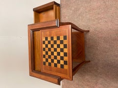 Tavolino da gioco per scacchi in legno Gueridon stile napoleon iii