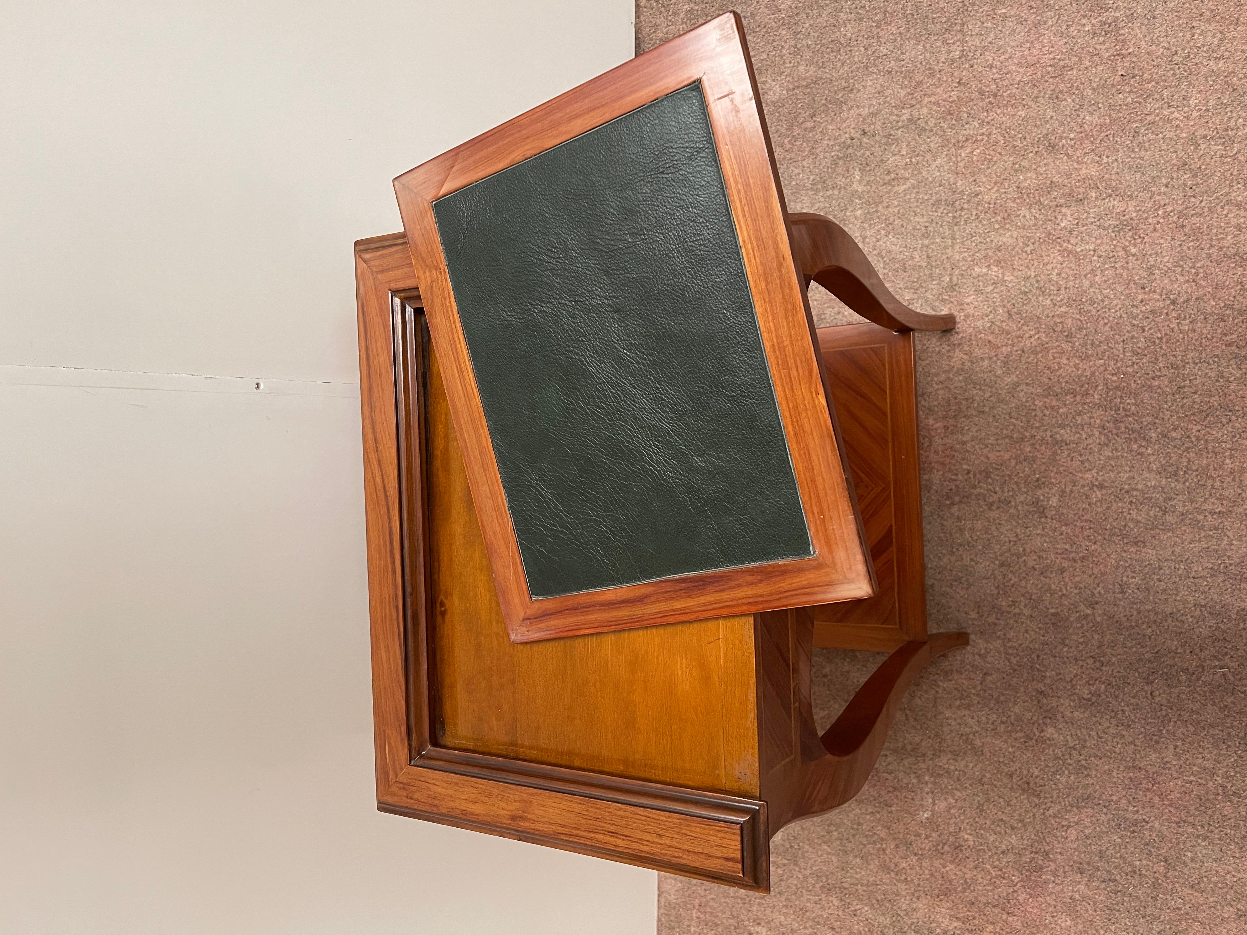 Tavolino da gioco per scacchi in legno Gueridon stile napoleon iii In condizioni buone in vendita a Cantù, IT