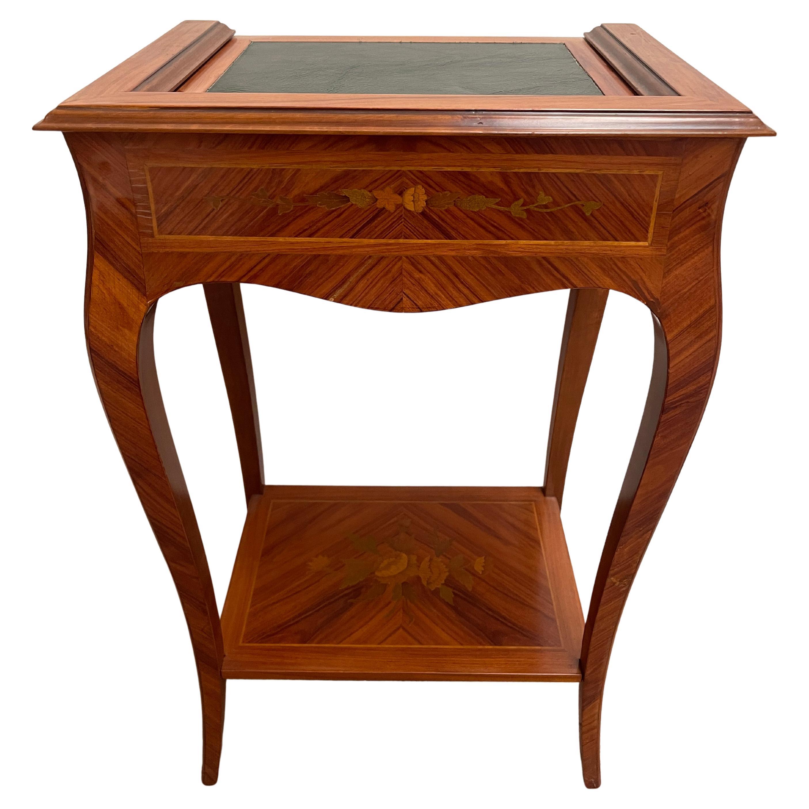 Gueridon tablero de ajedrez de madera estilo napoleon iii
