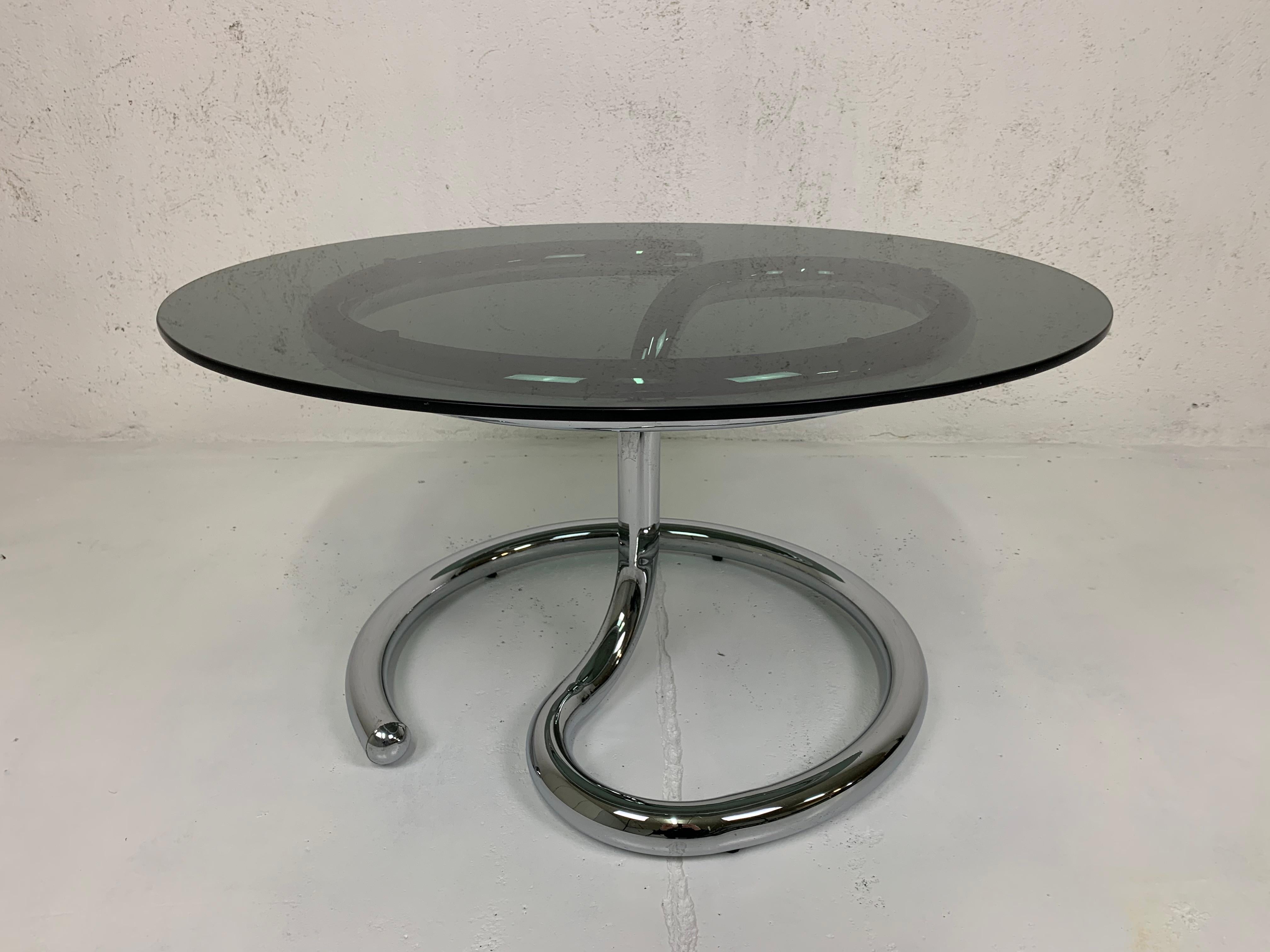 Steel Tavolino da salotto Anaconda space age Paul Tuttle Strässle acciaio anni 60’
