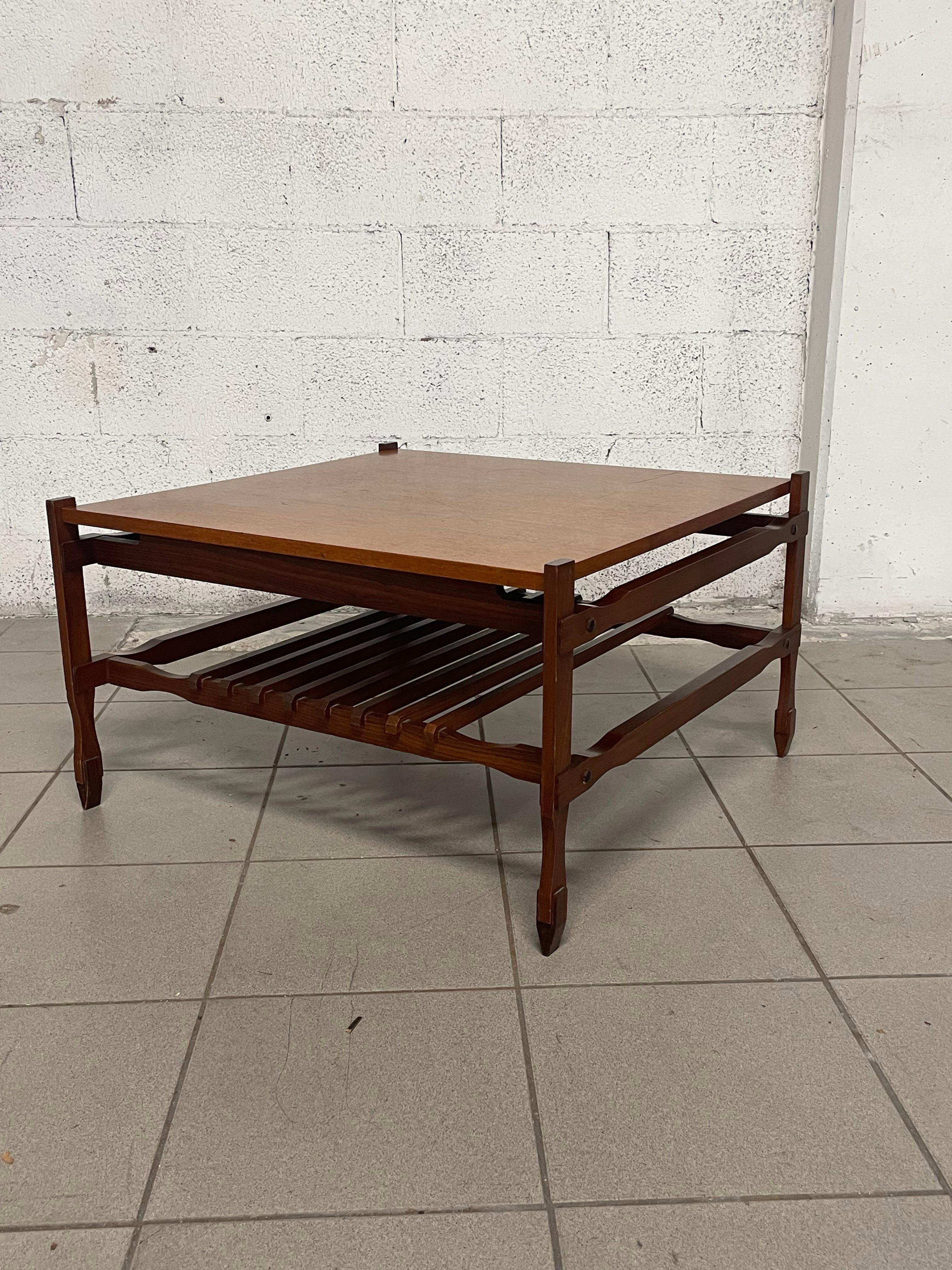 1960s teak coffee table for living room For Sale 6