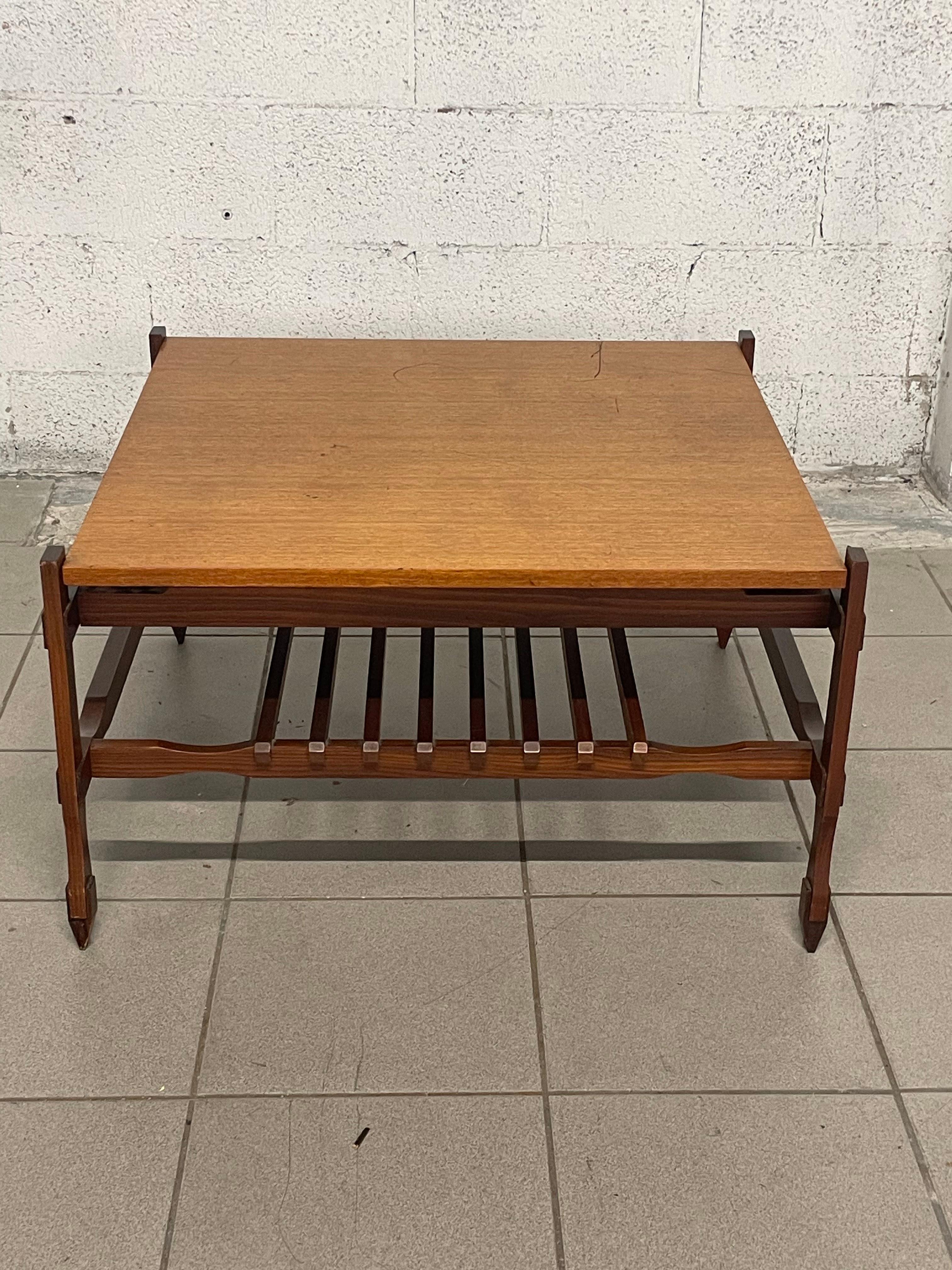 1960s teak coffee table for living room For Sale 10