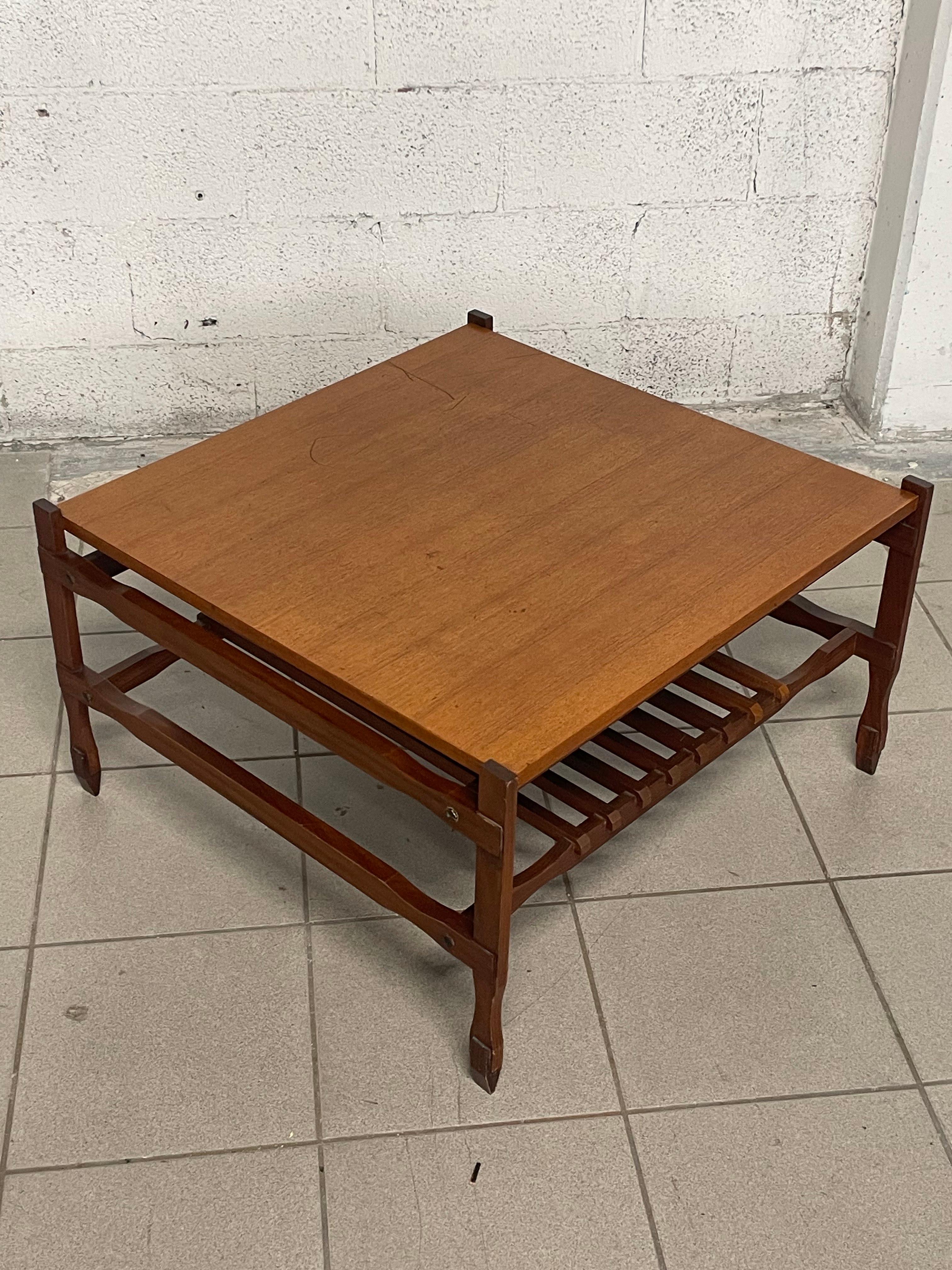 1960s teak coffee table for living room For Sale 12