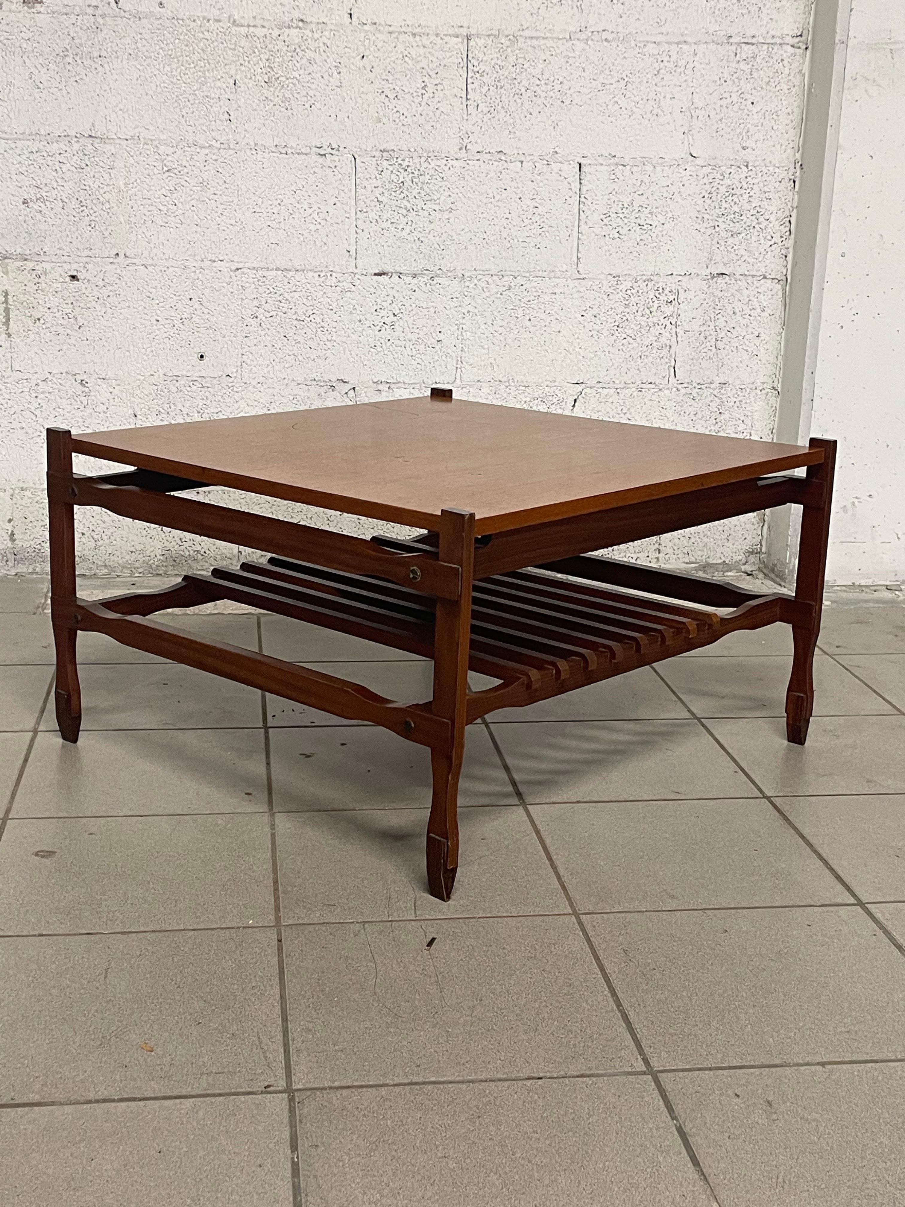 1960s teak coffee table for living room For Sale 13