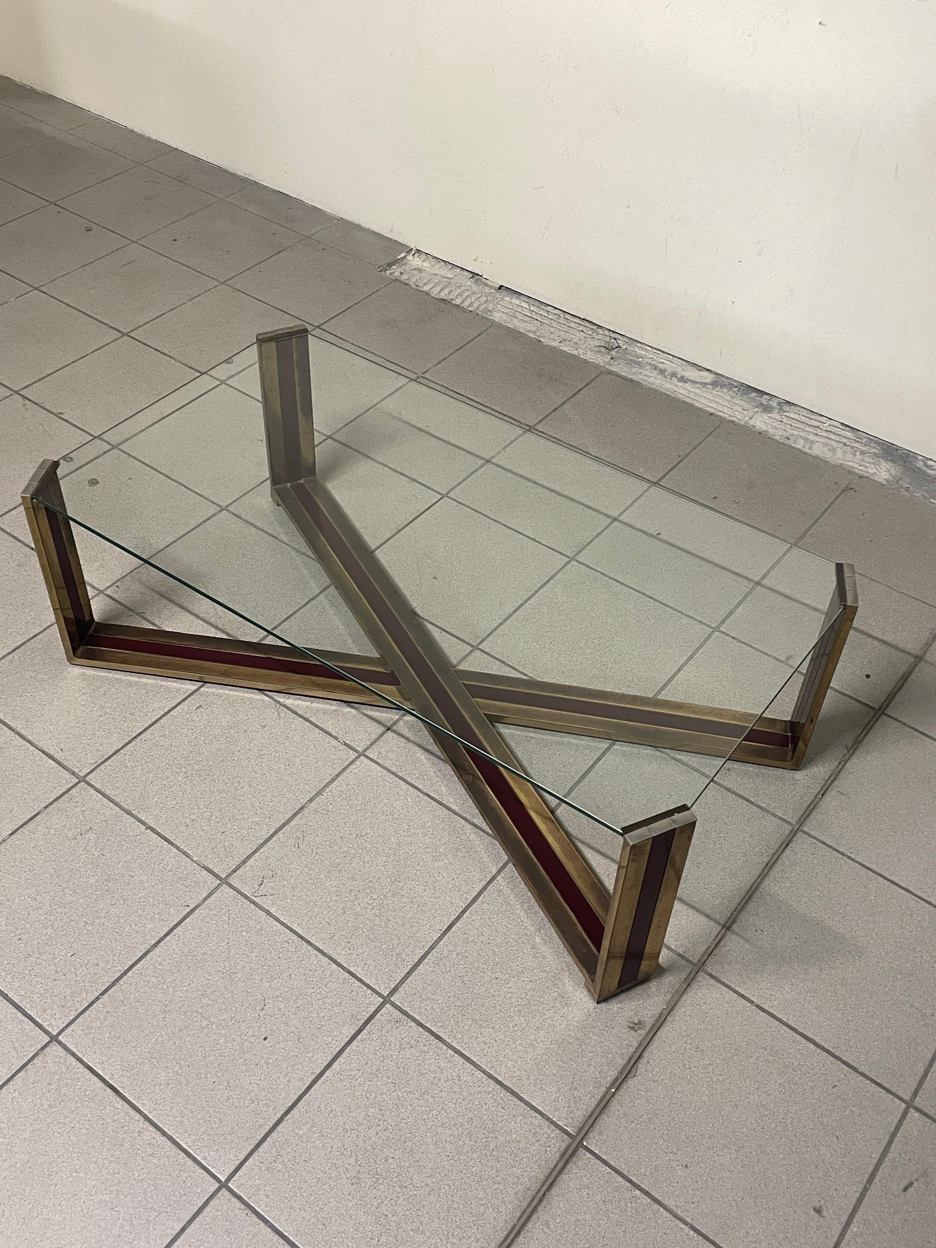 Mesa de centro atribuida a Romeo Rega, años 70 Metal en venta