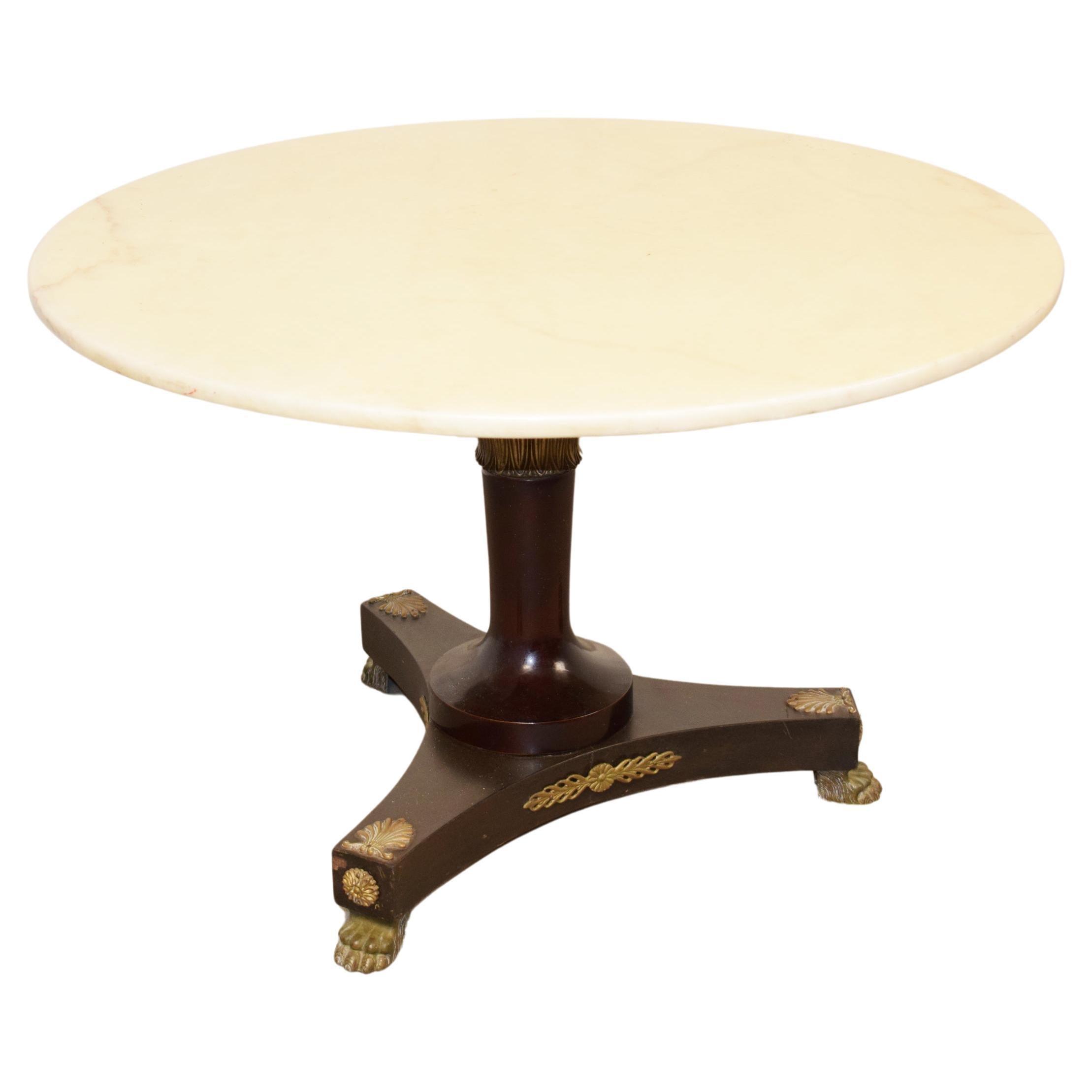 Coffee table with marble, Italy, 1950s.