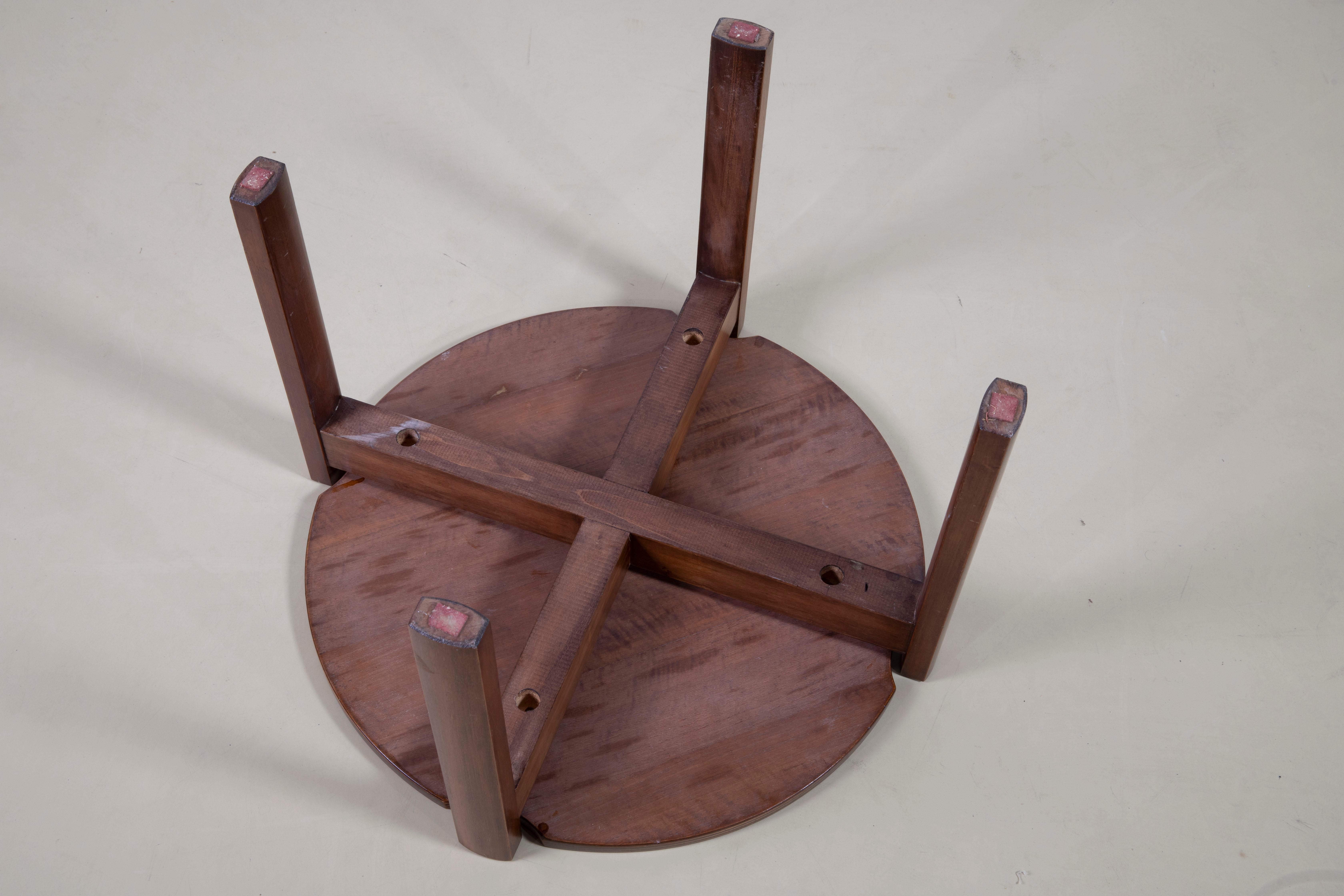 Table basse avec plateau en contreplaqué, fabrication italienne, années 1960 en vente 1