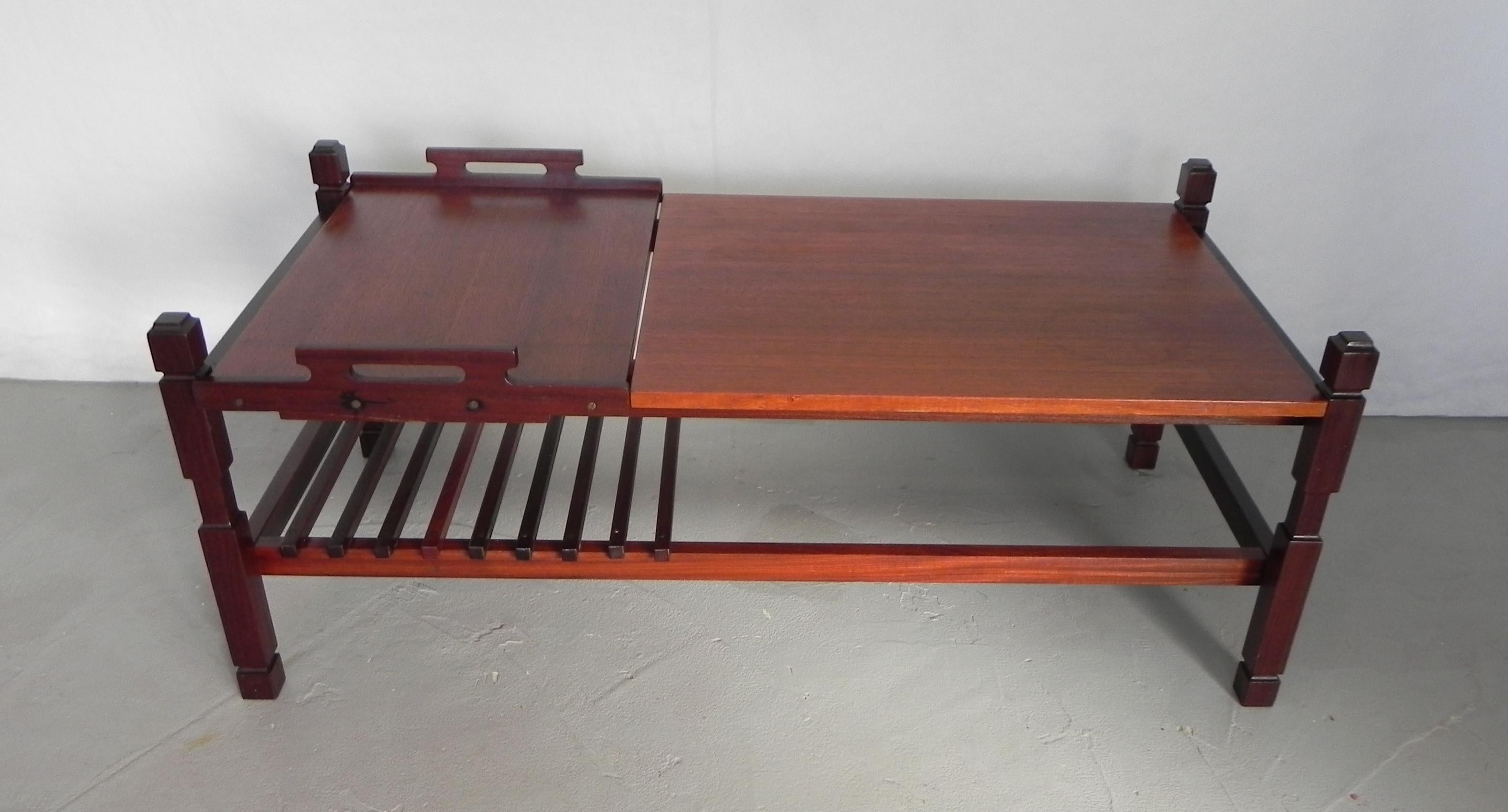 coffee table with tray, 1960s For Sale 5