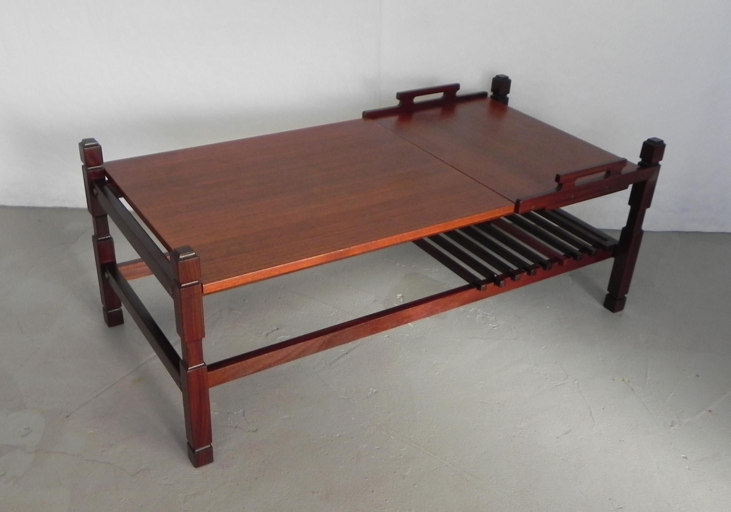 Mid-20th Century coffee table with tray, 1960s For Sale