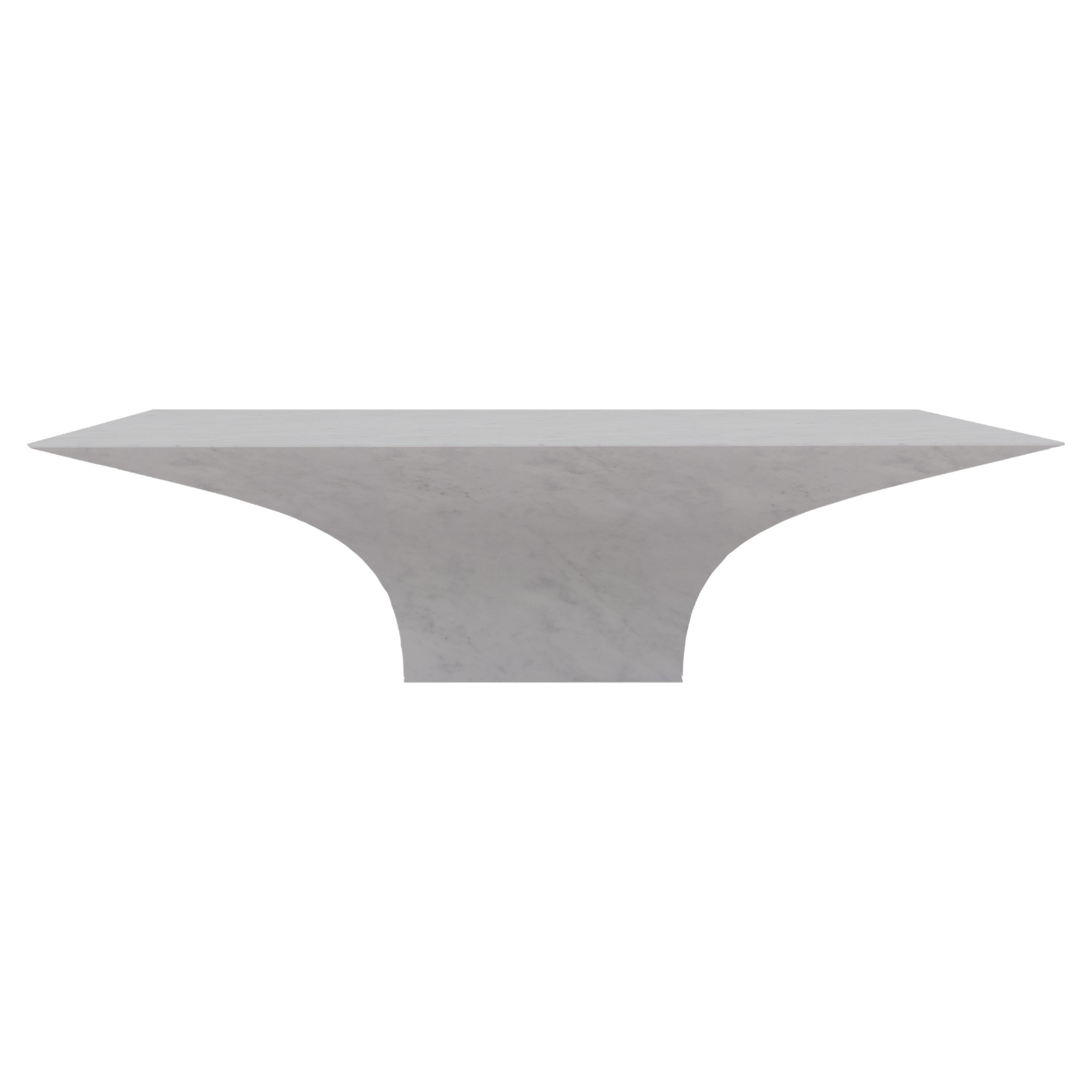 Contemporary Carrara white marble coffee table for living room For Sale