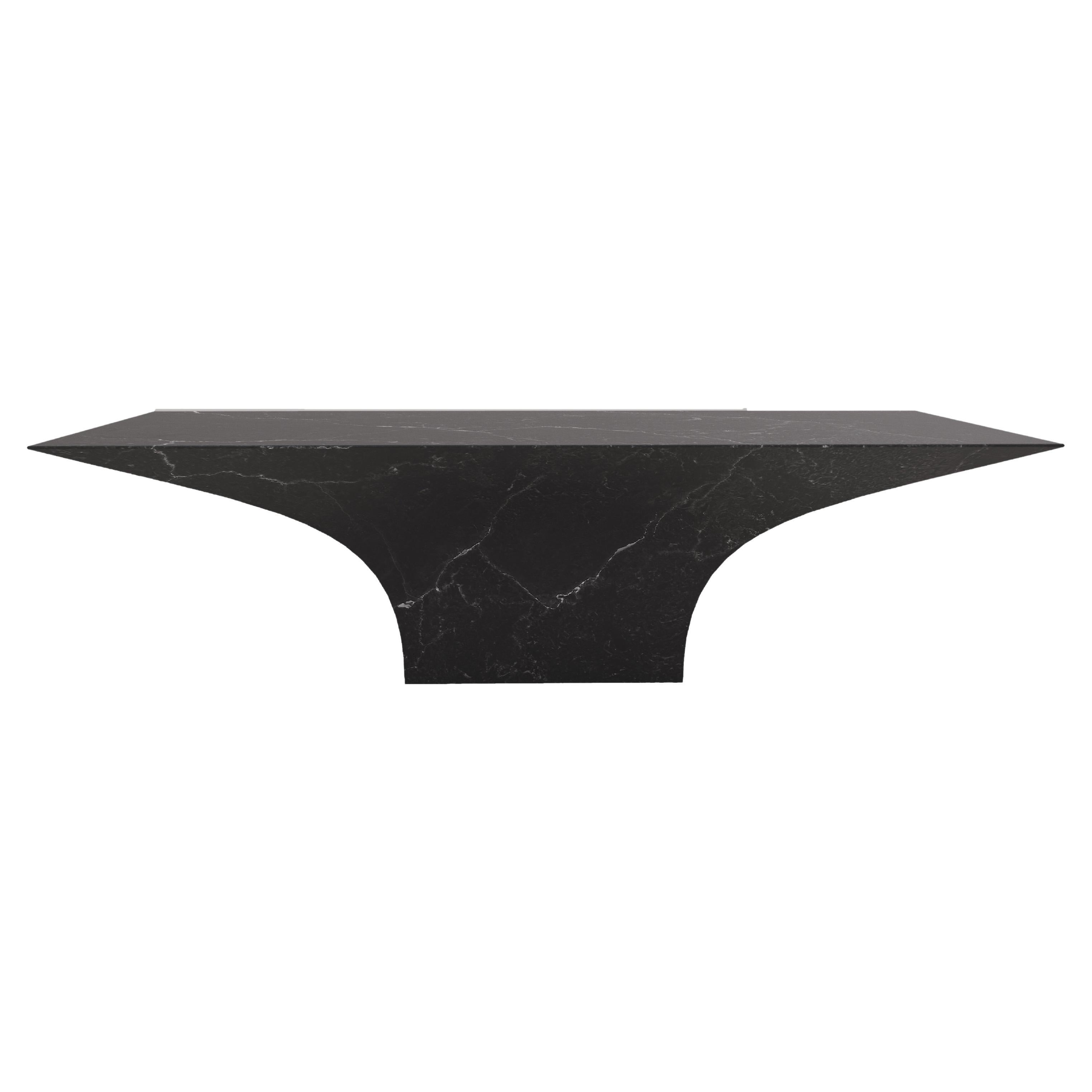 Tavolino da Salotto contemporaneo aus Marmo Nero Marquina, Tavolino