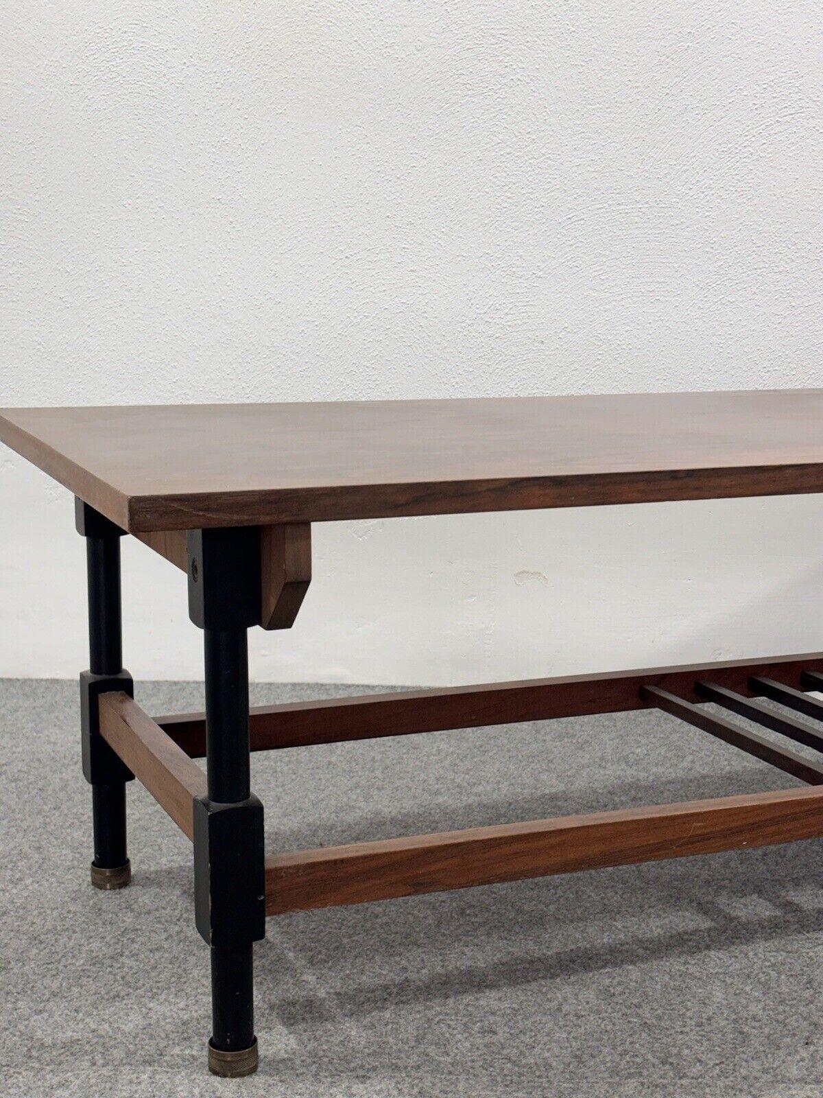 Mid-20th Century Wooden coffee table 60's design Modernism For Sale