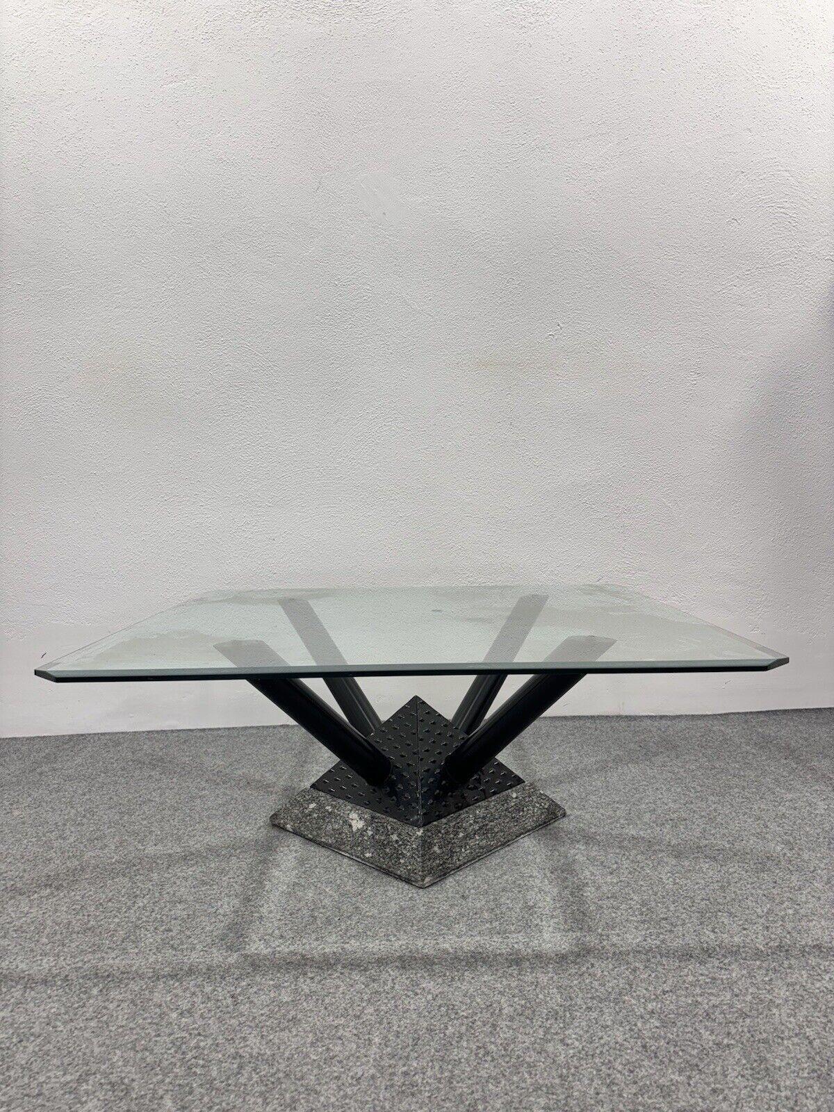 Tavolino Da Salotto Marmo E Metallo Design Modernariato Anni 80 5