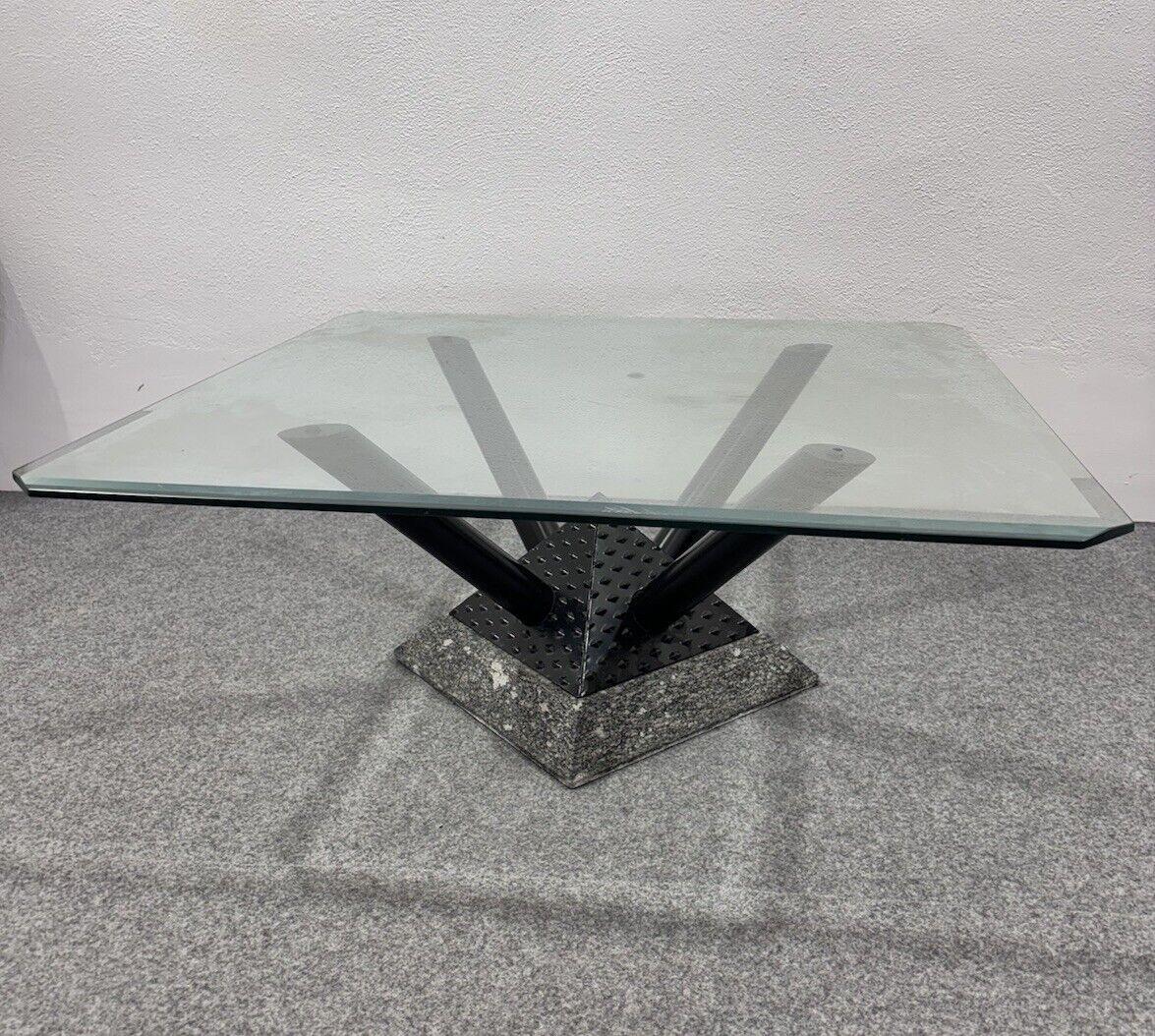 Italian Tavolino Da Salotto Marmo E Metallo Design Modernariato Anni 80