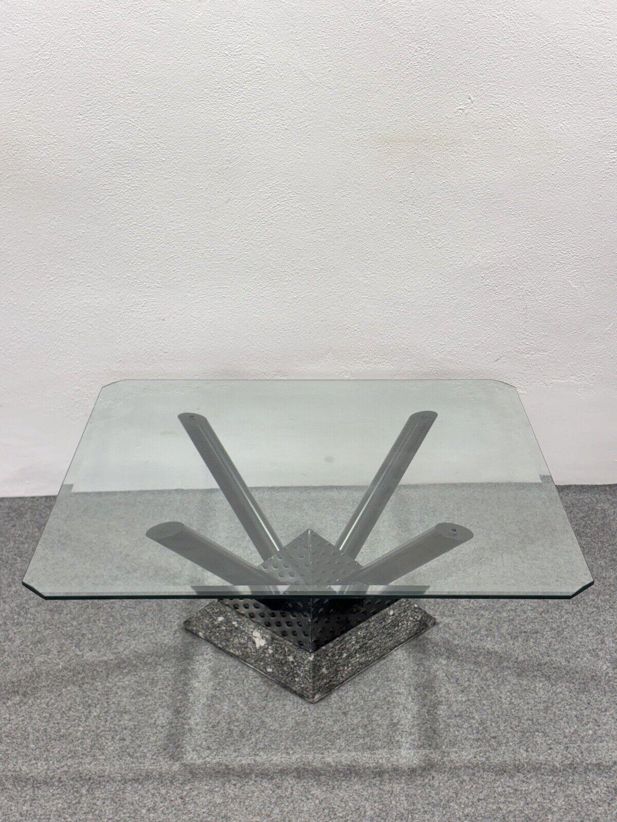 Tavolino Da Salotto Marmo E Metallo Design Modernariato Anni 80 1
