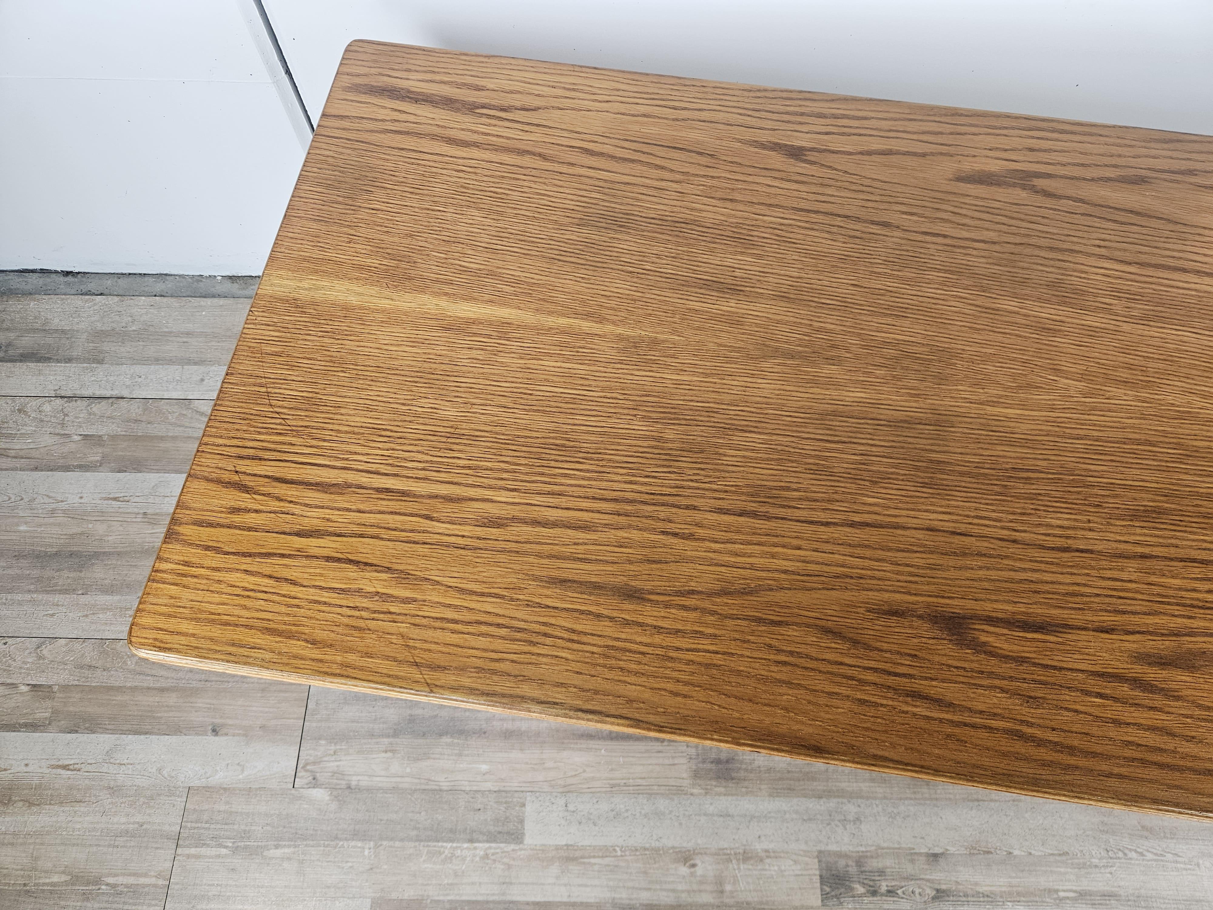Mesa de centro rectangular de haya y roble de los años 70 Italian en venta
