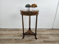 Walnut-covered coffee table with blond walnut details 20th century
