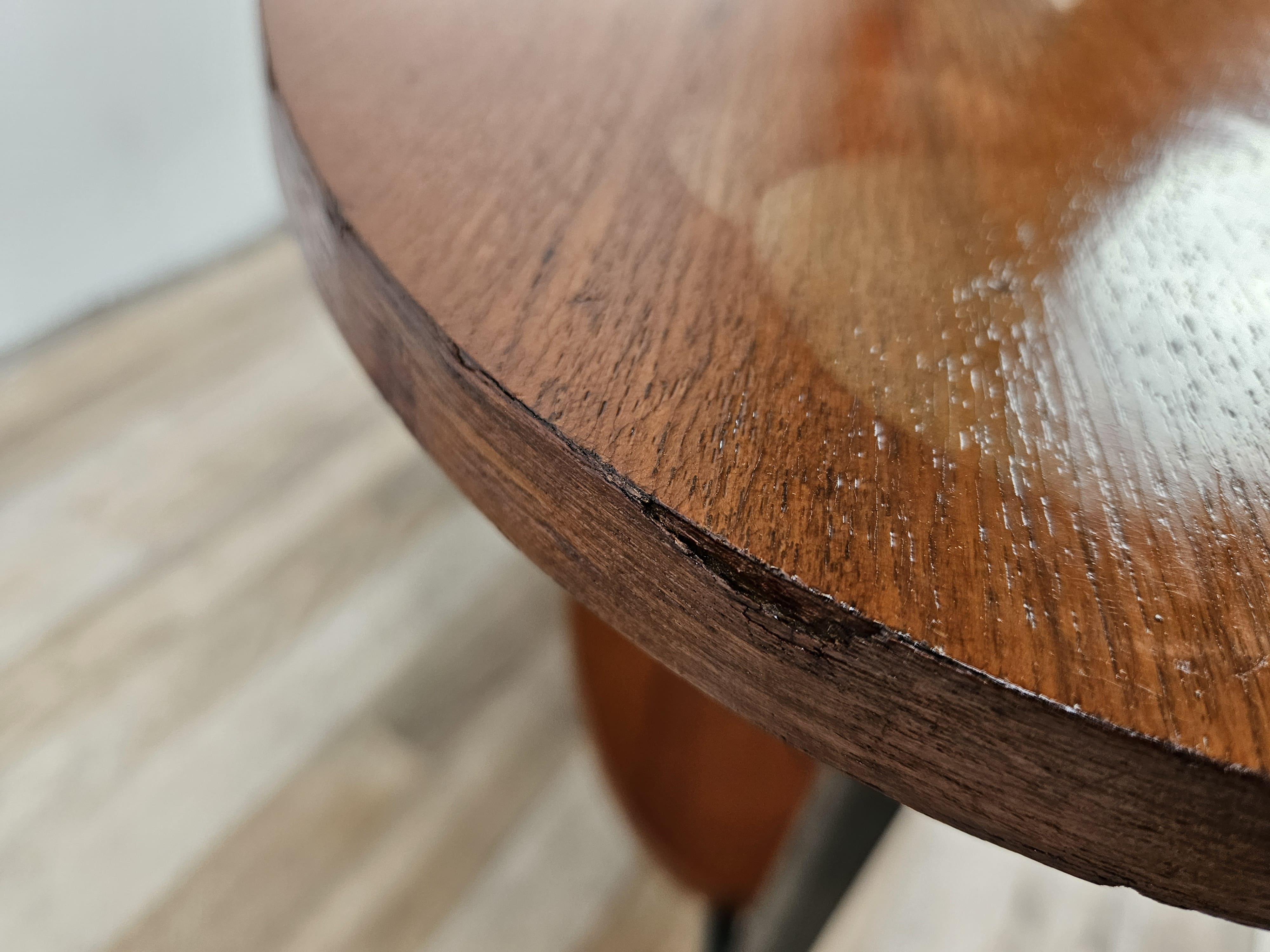 Scandinavian 1960s teak coffee table with adjustable feet For Sale 5