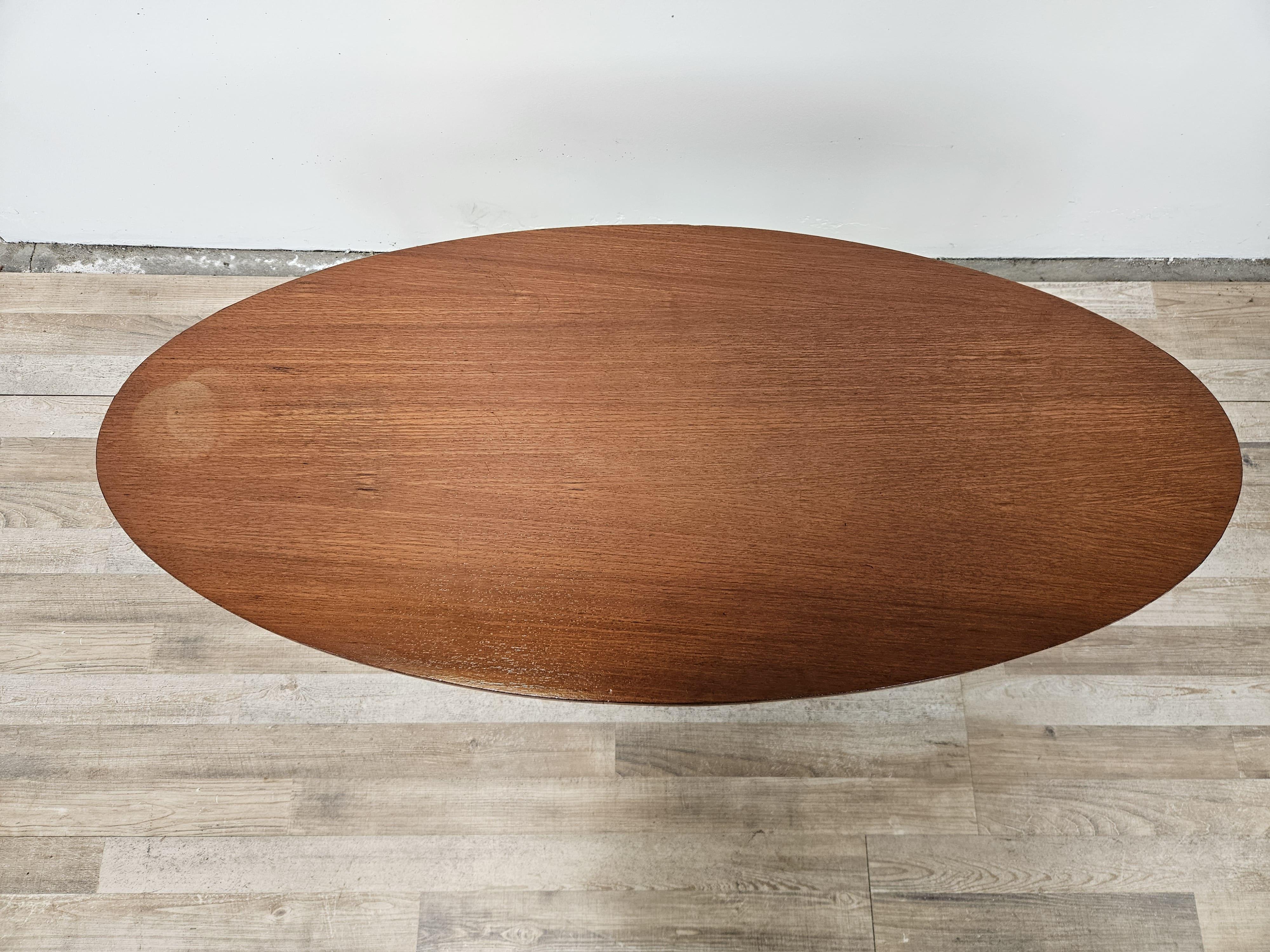 Danish Scandinavian 1960s teak coffee table with adjustable feet For Sale