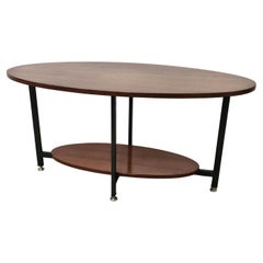Tavolino da salotto scandinavo anni '60 in teak con piedi regolabili