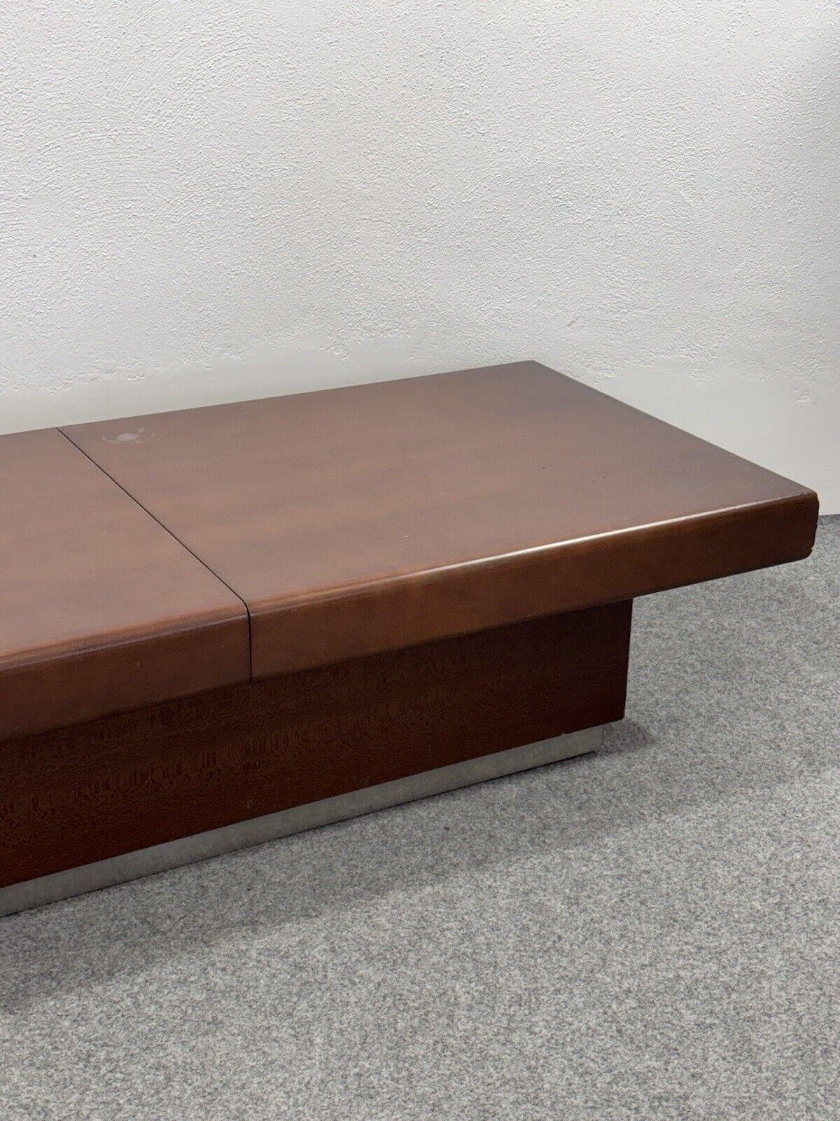 Tavolino da salotto space Age legno anni 60 design Modernariato For Sale 1