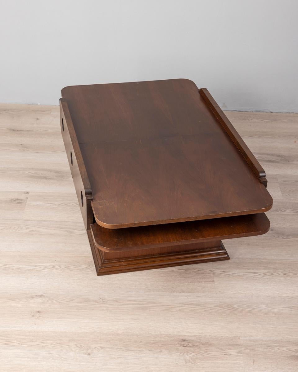 Mid-Century Modern Tavolino da salotto vintage anni 60 con contenitore design Italiano For Sale