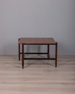 Table basse en bois vintage des années 1960, design italien
