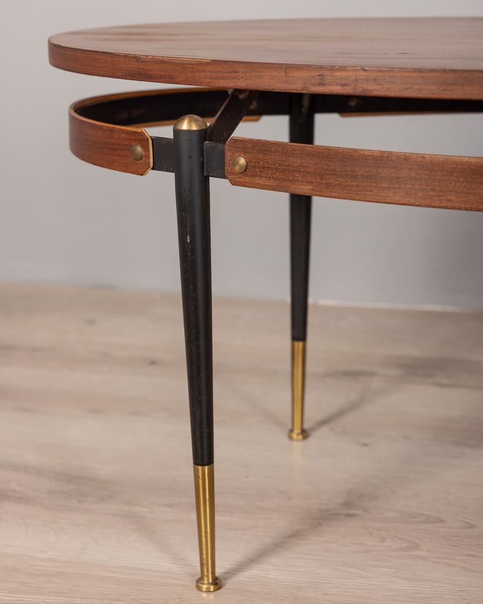 Tavolino da salotto vintage anni 60 in legno design Italiano In condizioni buone in vendita a None, IT