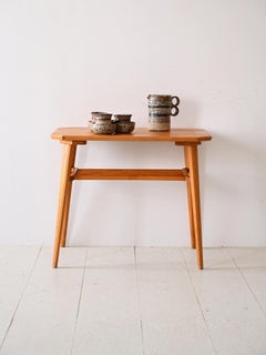 Deco birch coffee table with magazine rack