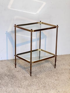 Vintage brass and glass "Golden Frame" Italian coffee table, 1970s