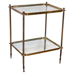 Vintage brass and glass "Golden Frame" Italian coffee table, 1970s