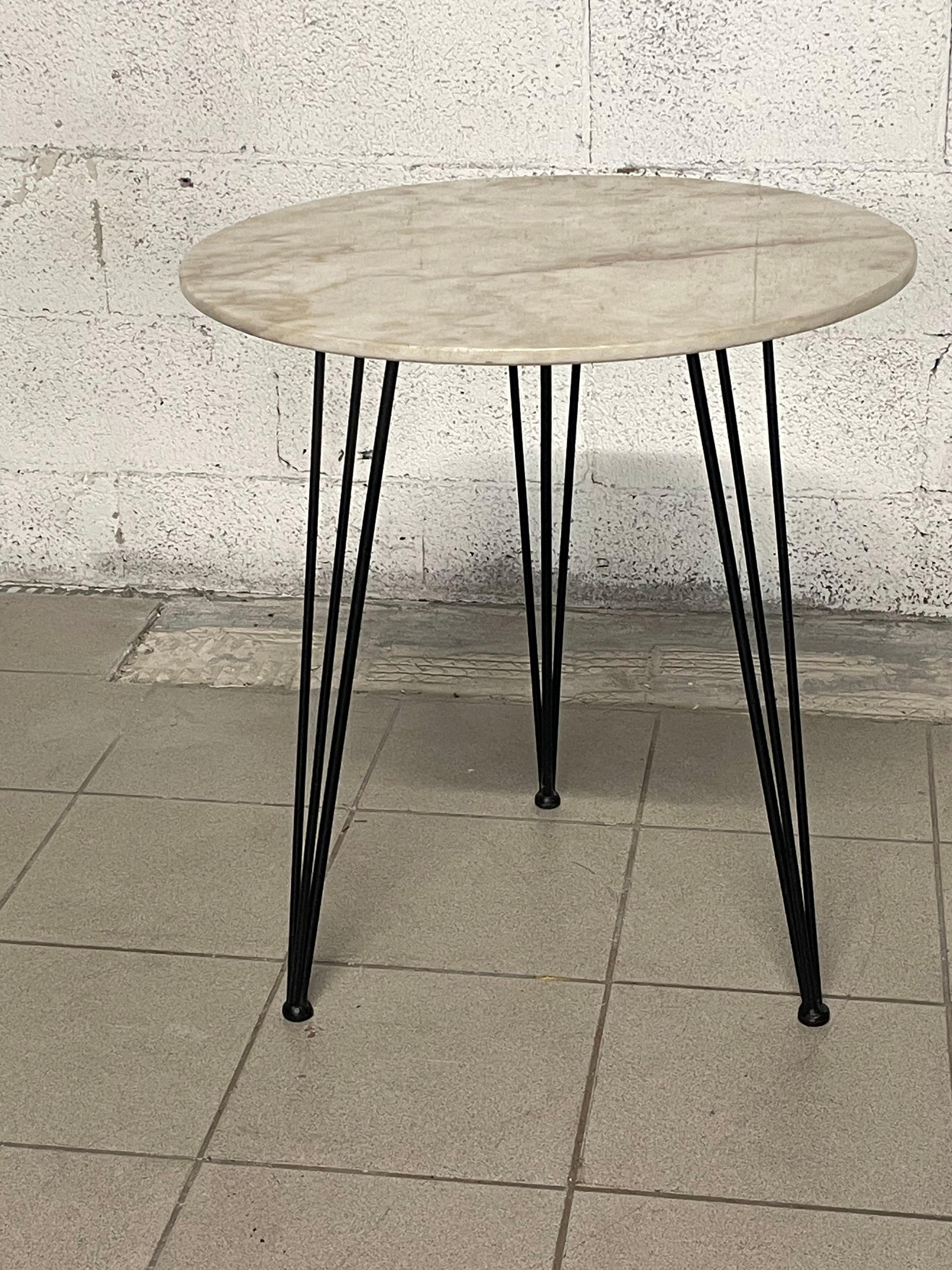 1950s service table with marble top  For Sale 3