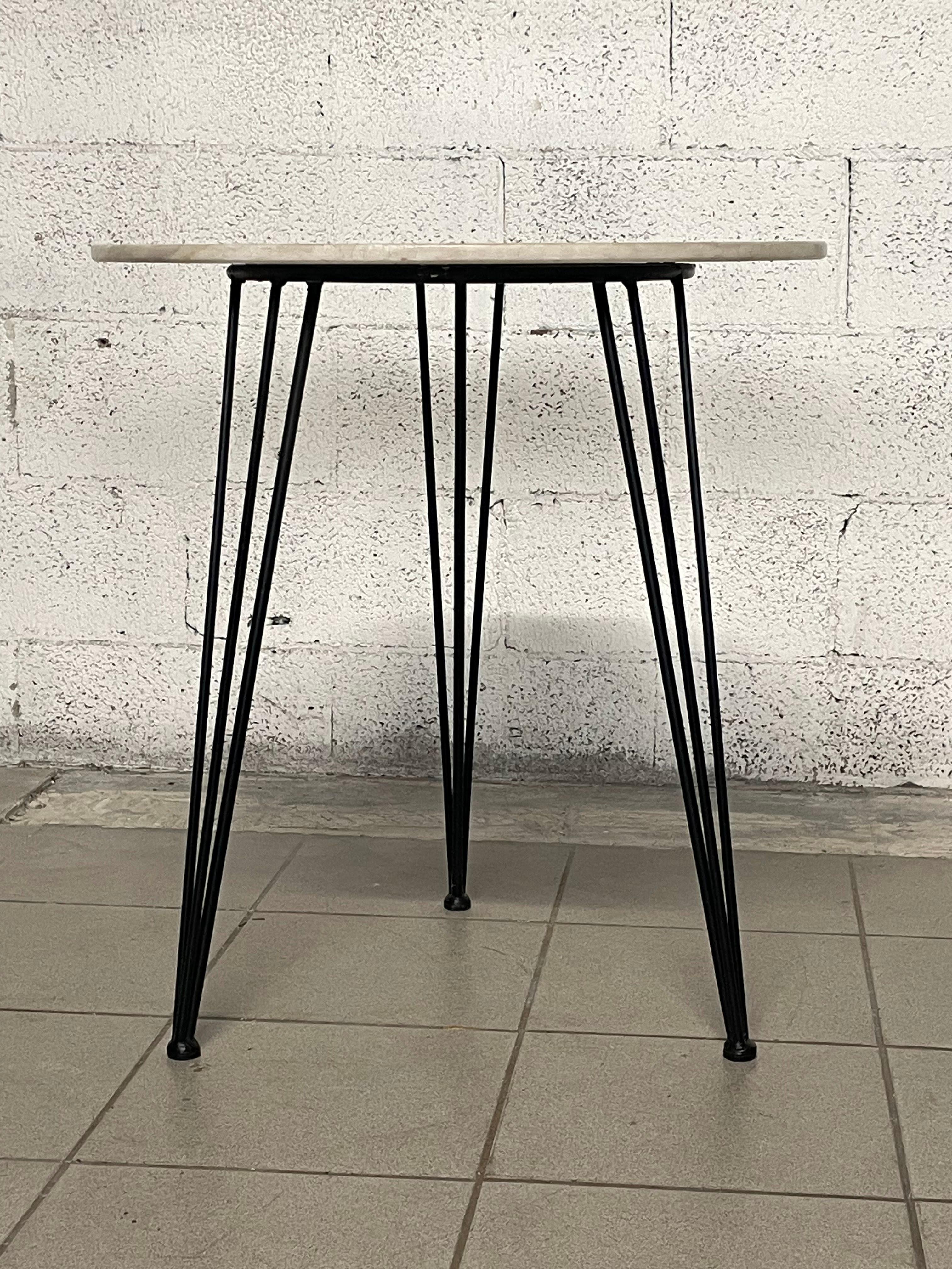1950s service table with marble top  For Sale 4