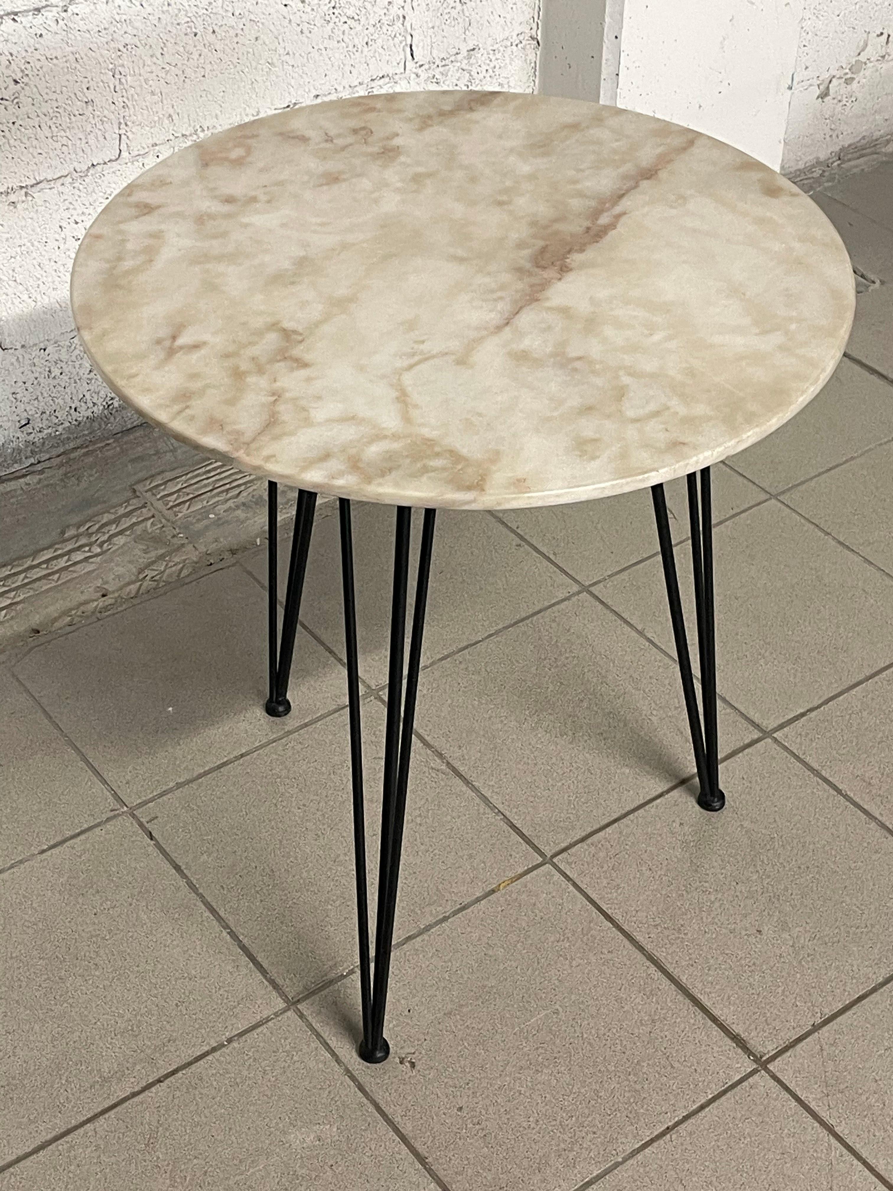 1950s service table with marble top  For Sale 7