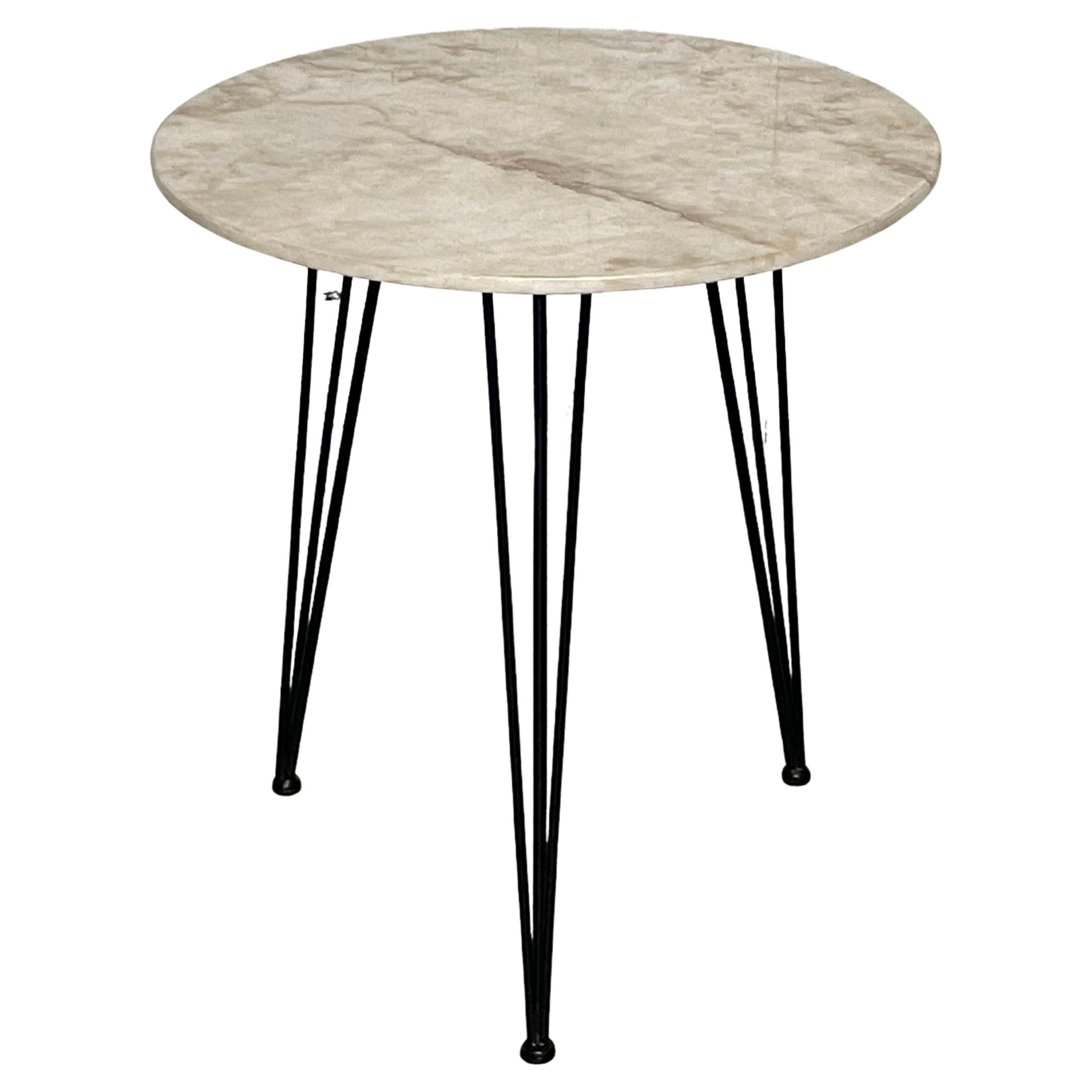 1950s service table with marble top For Sale