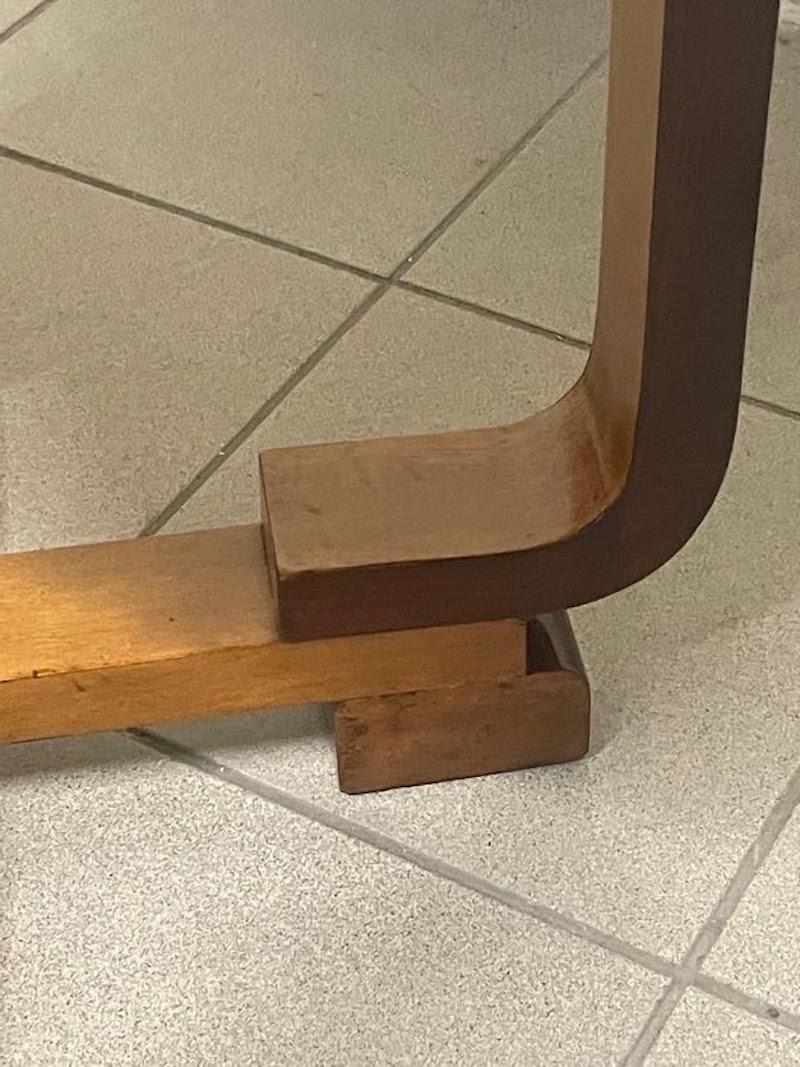 Tavolino di servizio Art Decò in legno di noce e top in marmo in vendita 11