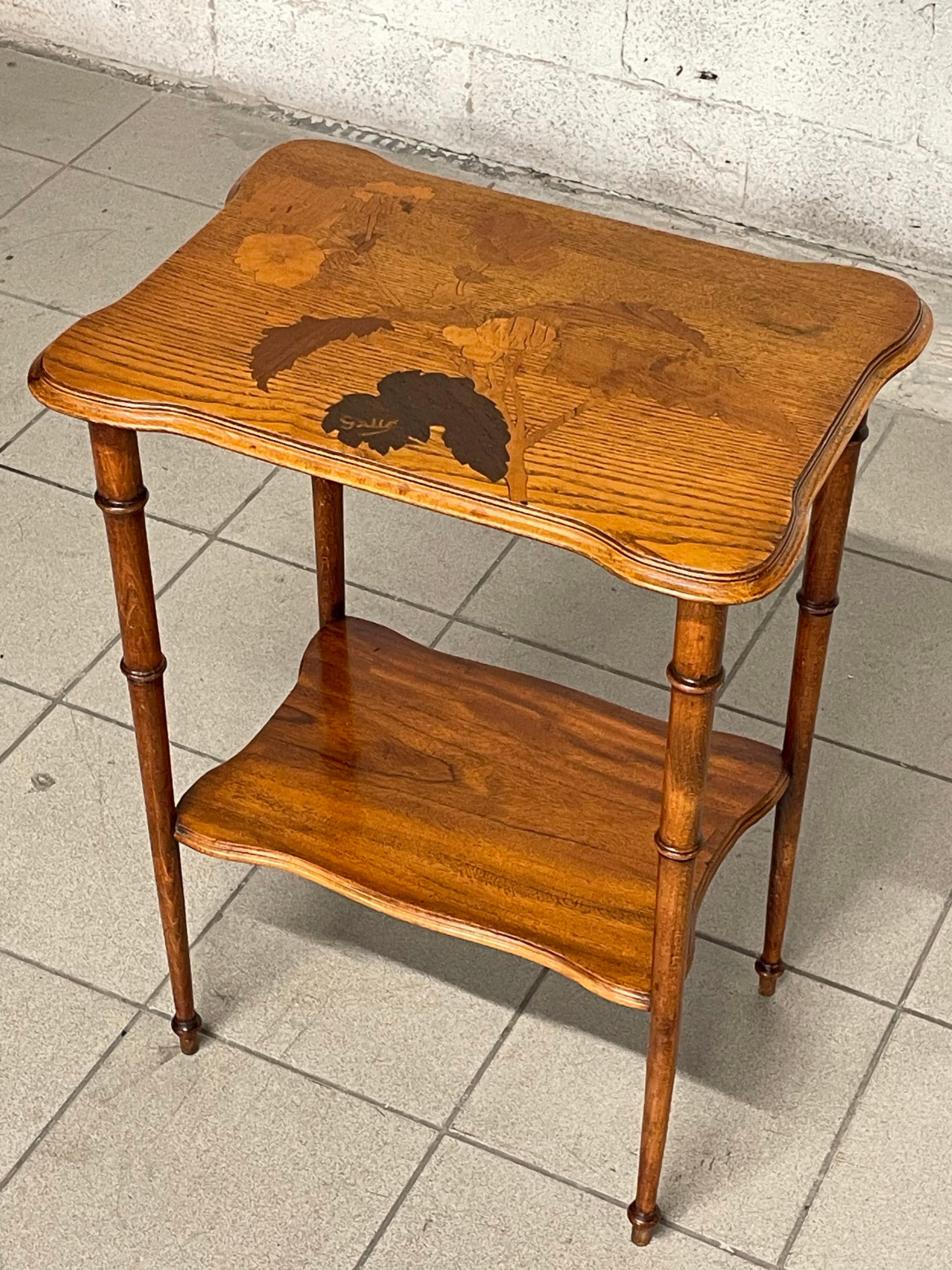 Tavolino di servizio Emile Gallè, fine XIX secolo, Francia In Good Condition For Sale In SAN PIETRO MOSEZZO, NO