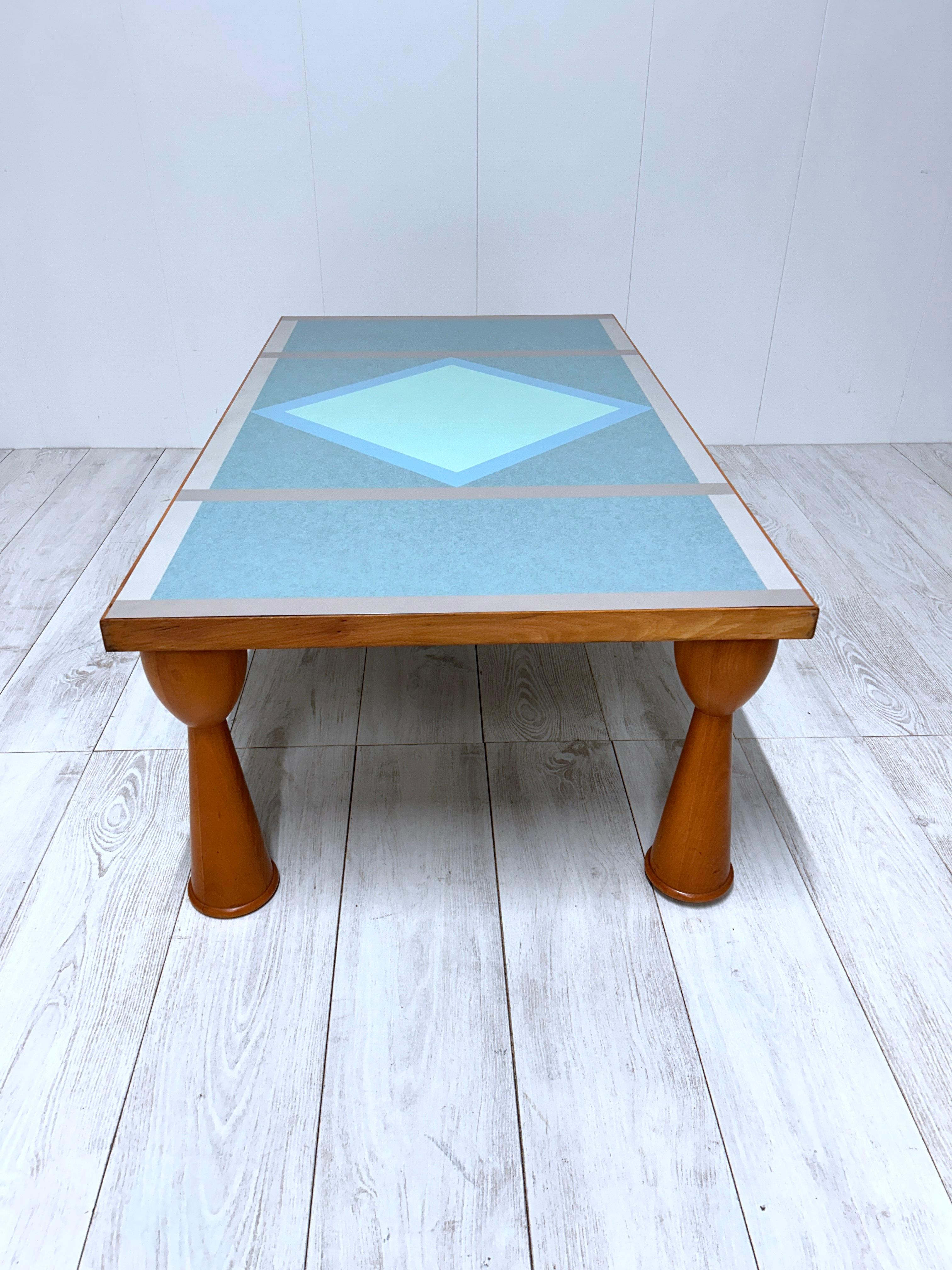 Ettore Sottsass coffee table mod. Alicudi, prod. Zanotta, 1990s For Sale 8