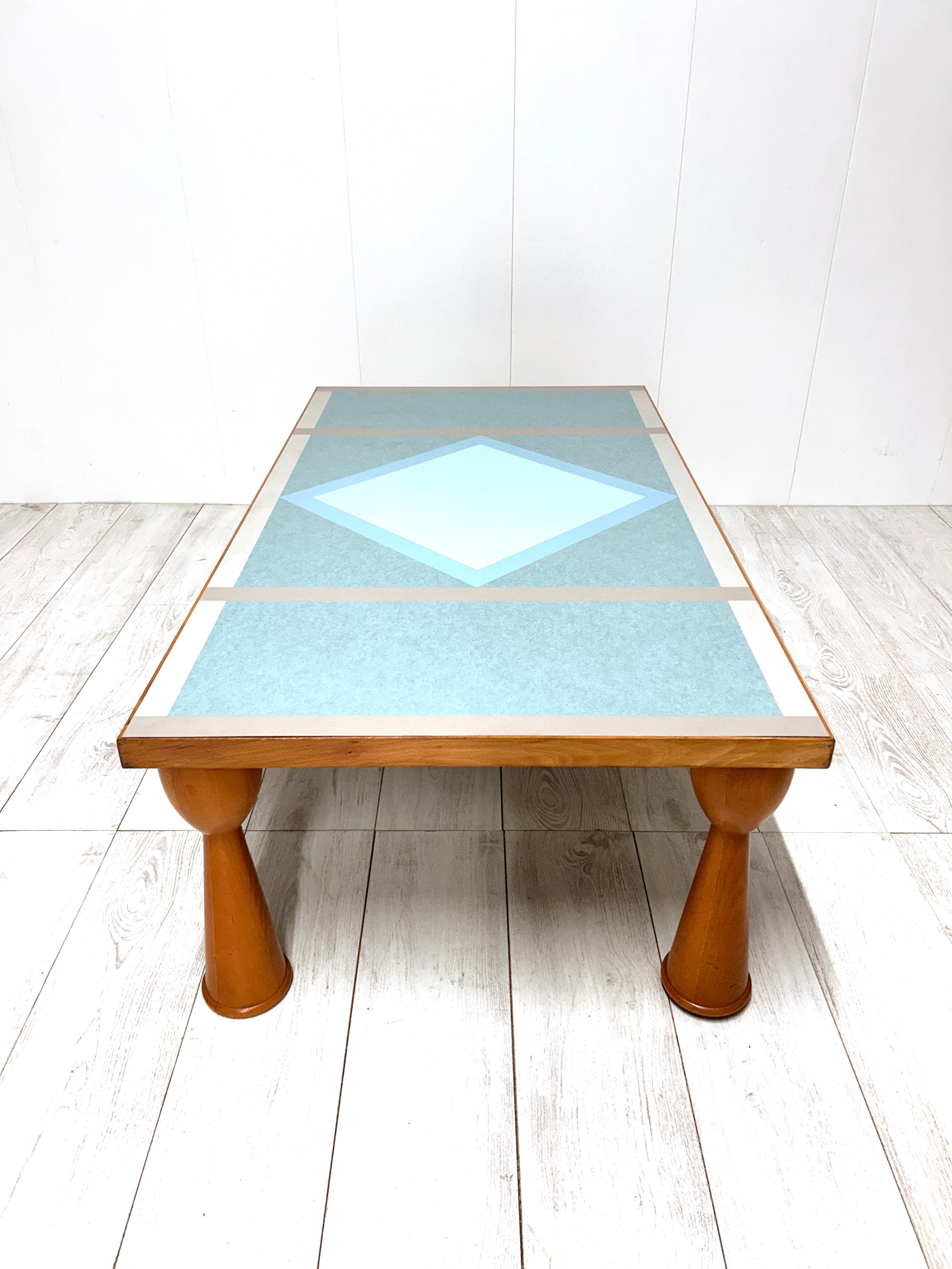 Ettore Sottsass coffee table mod. Alicudi, prod. Zanotta, 1990s For Sale 4
